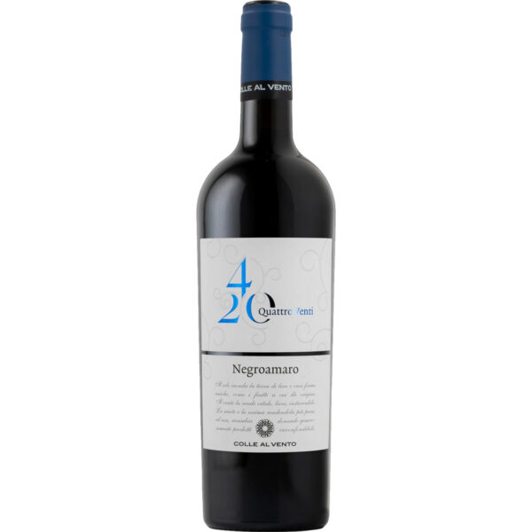 Colle al Vento 4/20 Negroamaro, Salento IGP, Apulien, 2023, Rotwein