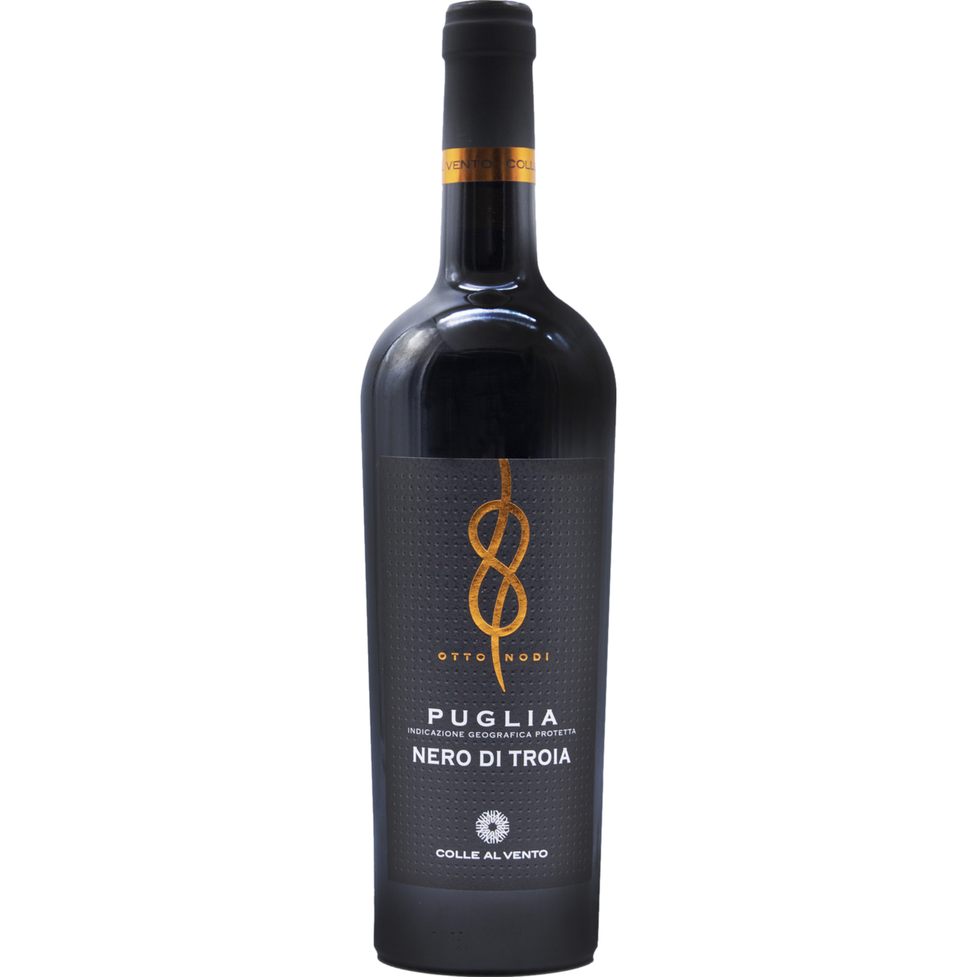 Colle al Vento Otto Nodi Nero di Troia, Puglia IGP, Apulien, 2024, Rotwein