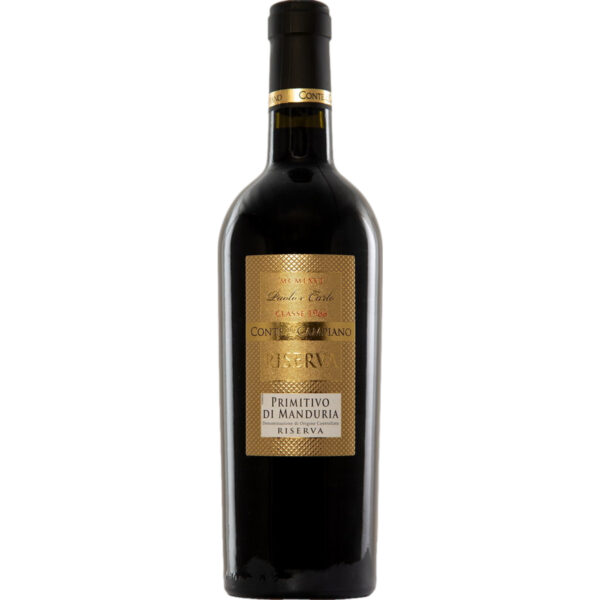 Conte di Campiano 66 Primitivo di Manduria Riserva, Primitivo di Manduria DOC, Apulien, 2022, Rotwein