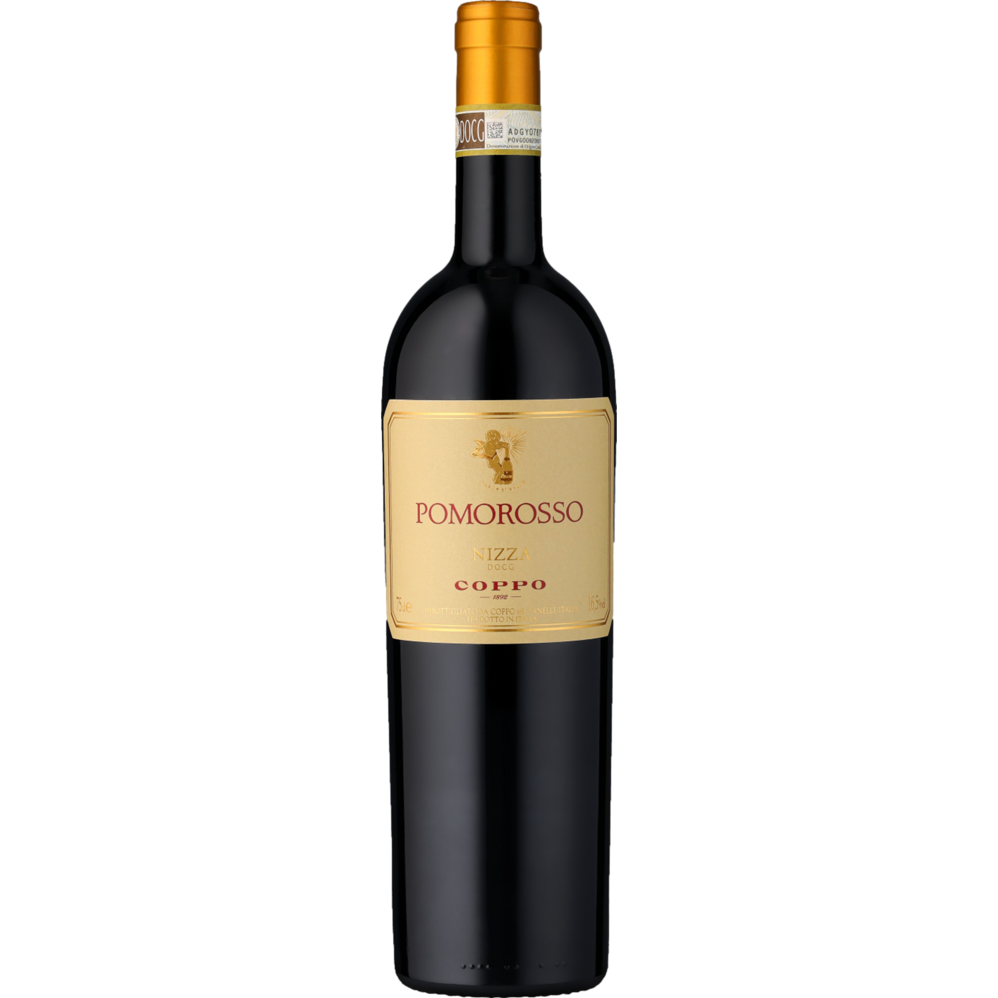 Coppo Pomorosso Barbera, Nizza DOCG, 1er Holzkiste, Piemont, 2021, Rotwein