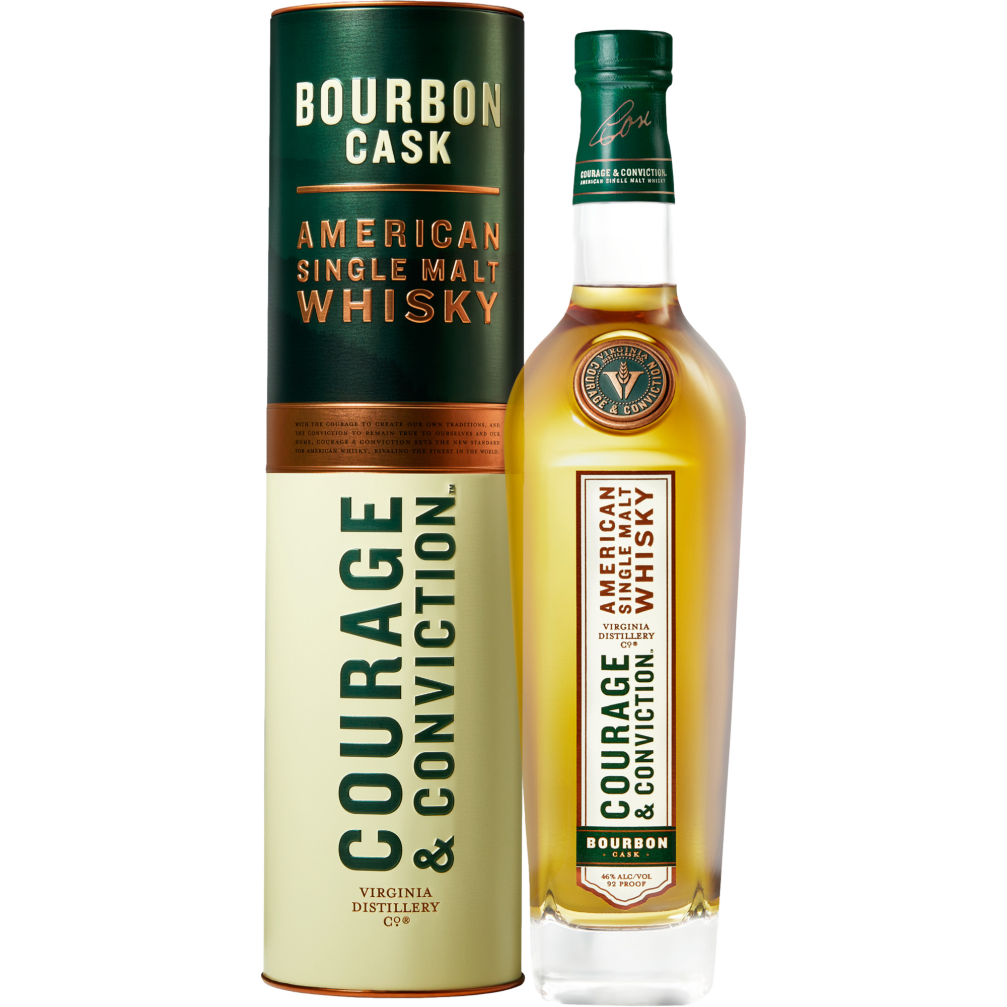 Courage & Conviction Bourbon Cask Whiskey, 0,7 L, 46 % Vol., Spirituosen