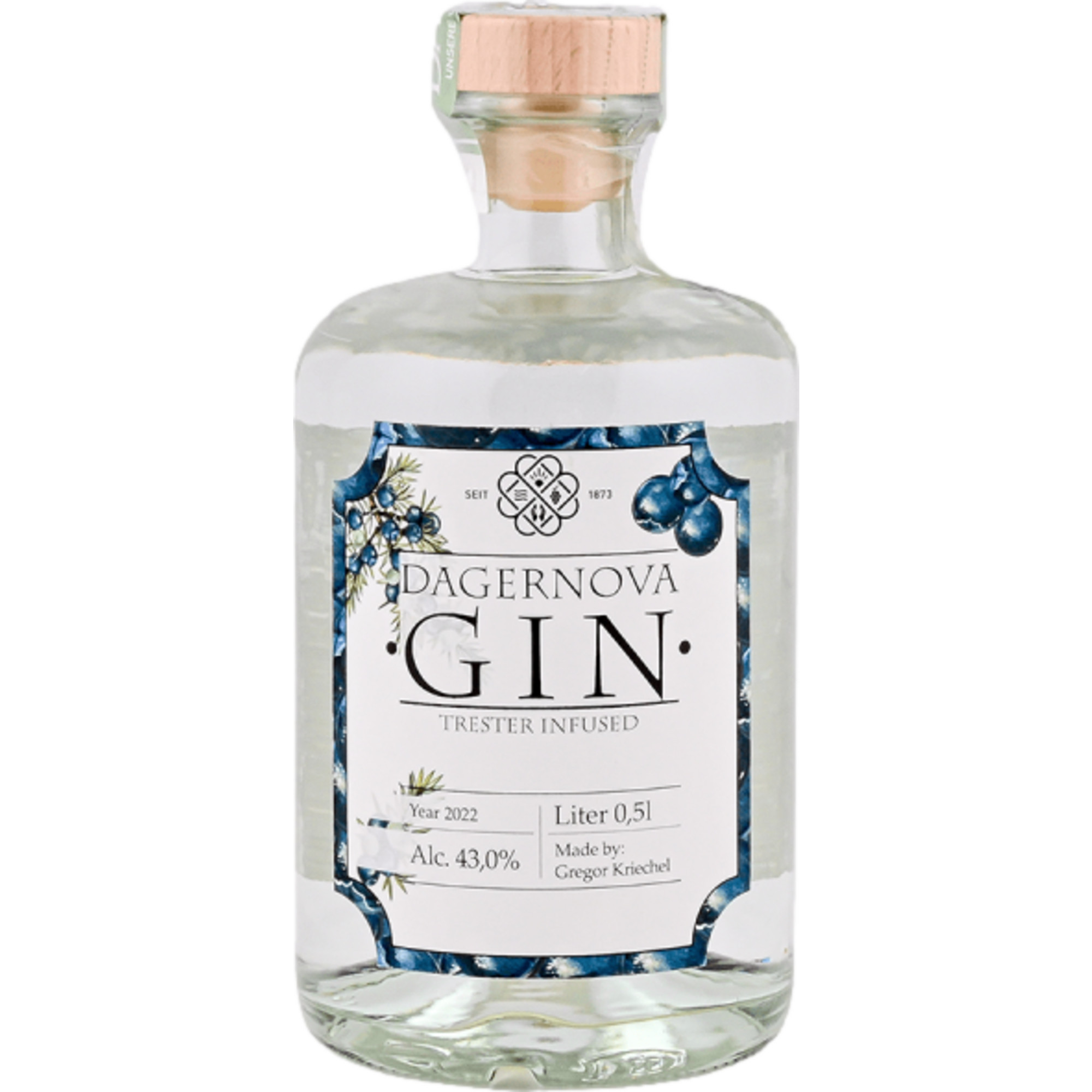 Dagernova Gin, Deutschland, 0,5 L, 43% Vol., Spirituosen