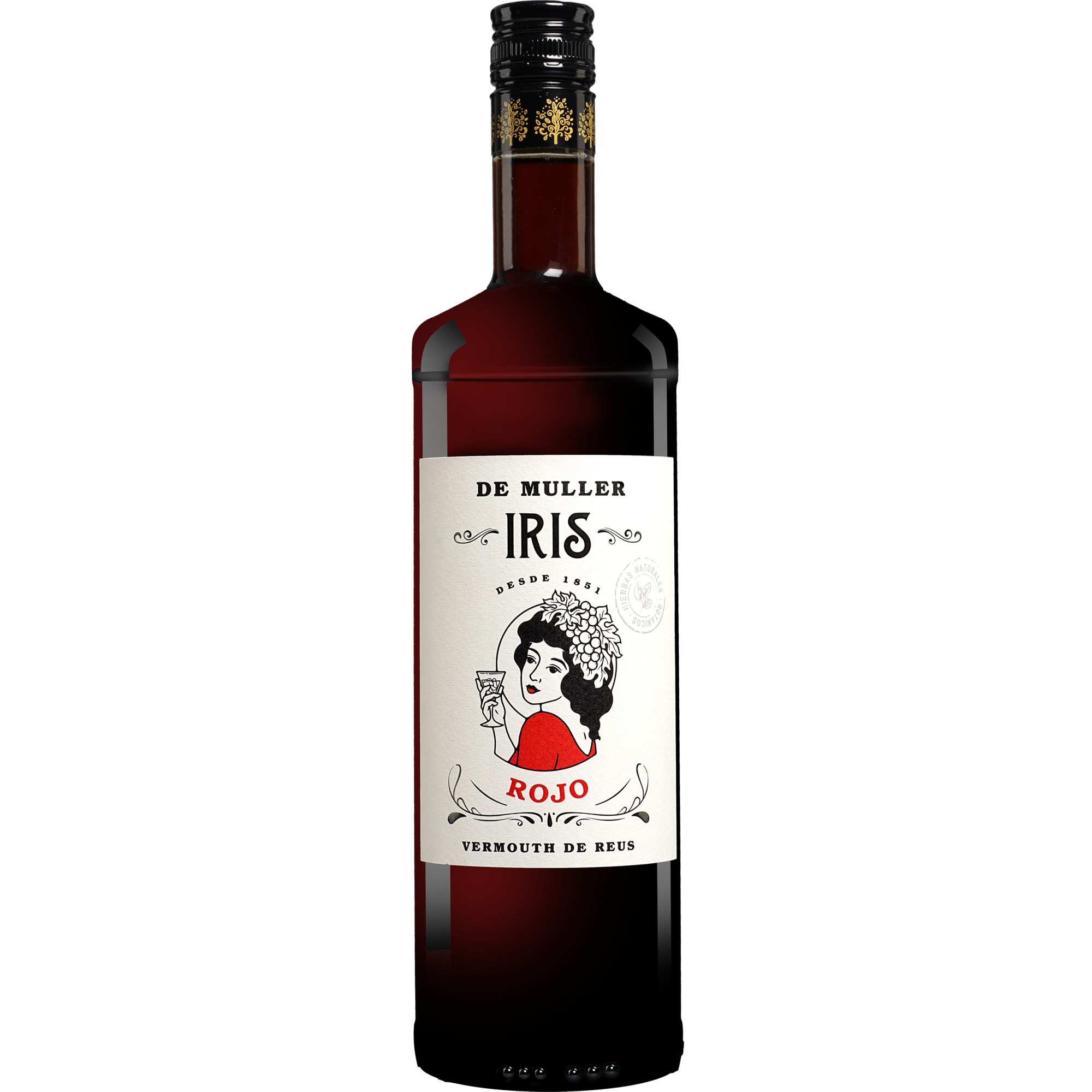 De Muller Vermut »Iris Rojo« - 1,0 L. 1L 16% Vol. Süß aus Spanien