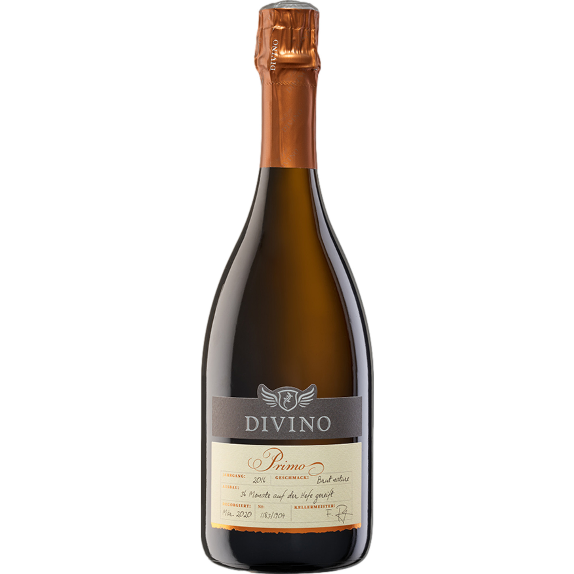 Divino Primo Sekt, Brut Nature, Franken, Franken, 2017, Schaumwein
