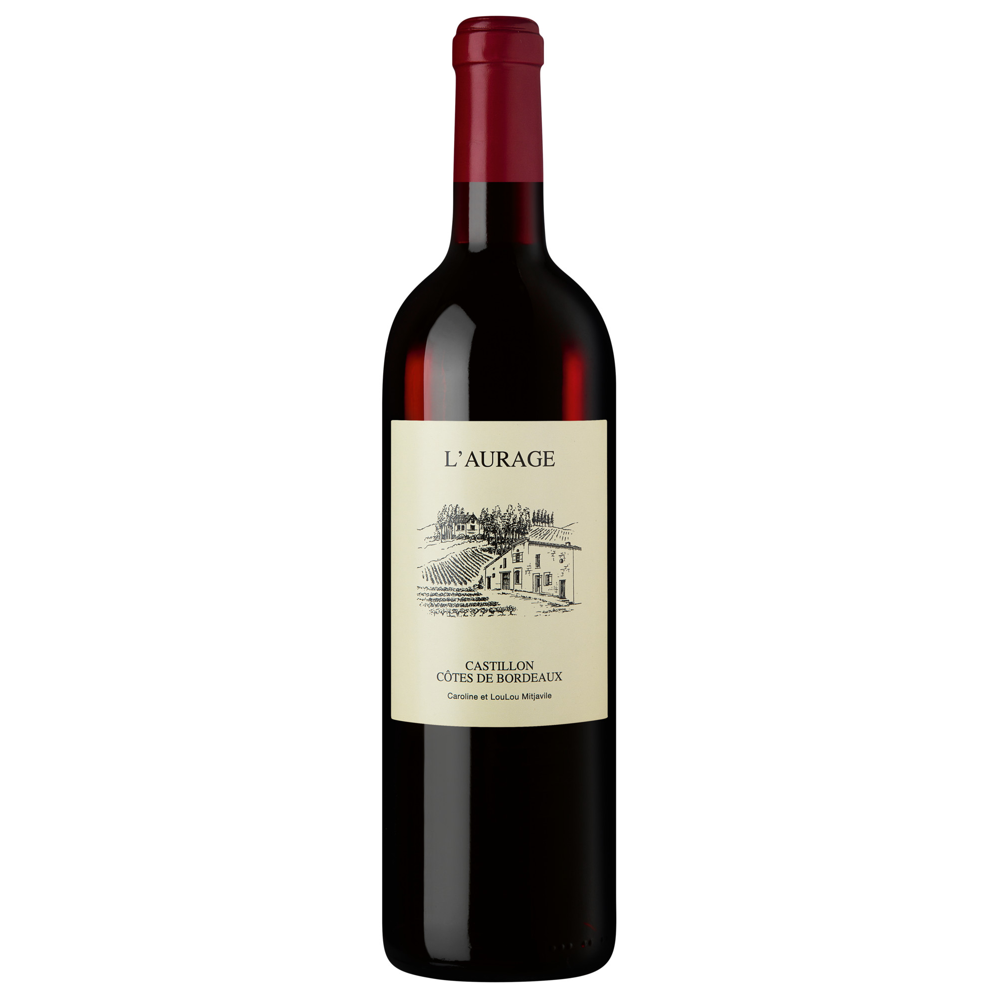 Domaine de L'Aurage, Côtes de Castillon AOP, Bordeaux, 2020, Rotwein