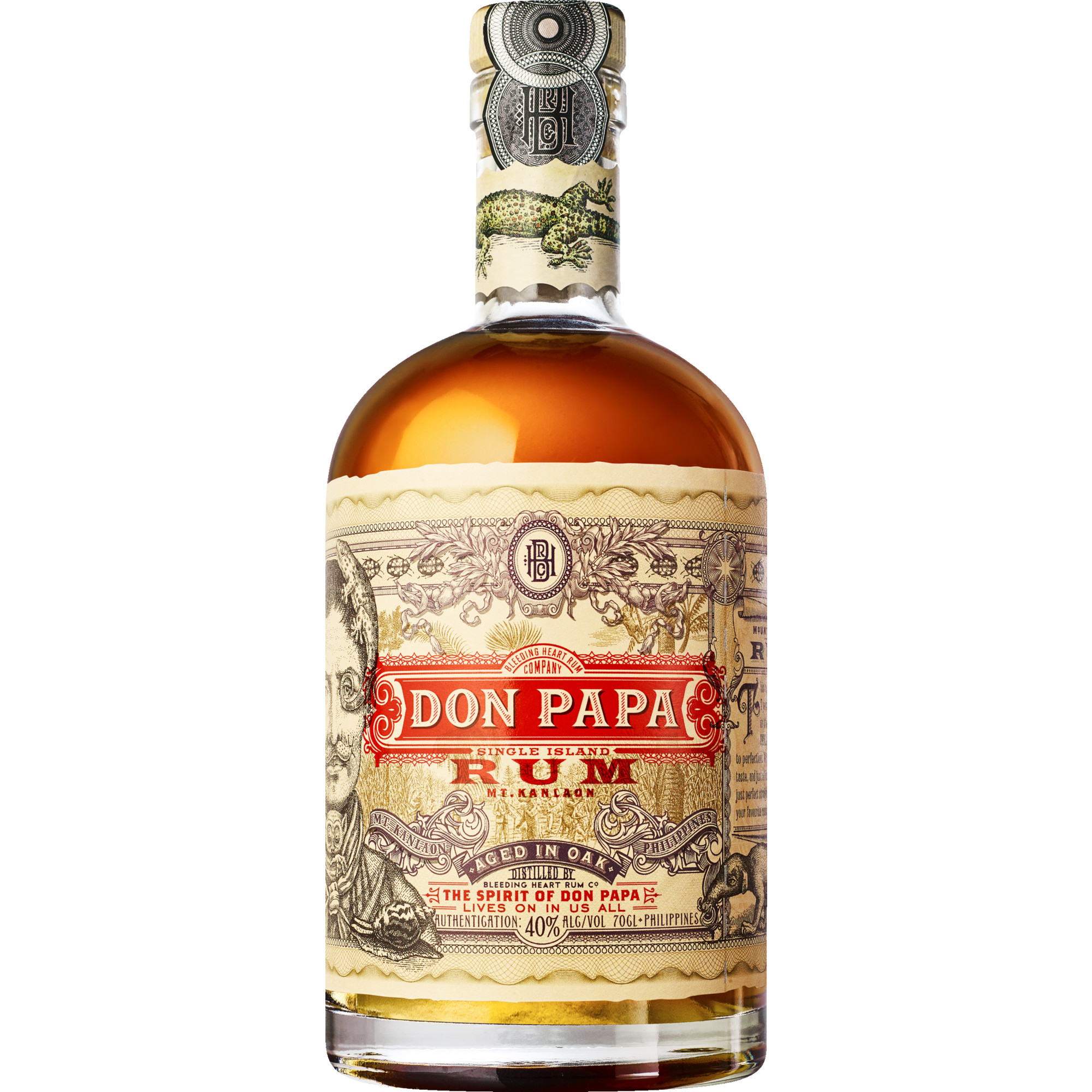 Don Papa Rum, Negros Philippinen, 0,7 L, 40% Vol., Spirituosen