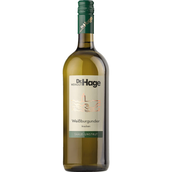 Dr Hage Weissburgunder, Trocken, Saale-Unstrut, 1 Liter, Saale-Unstrut, 2024, Weißwein