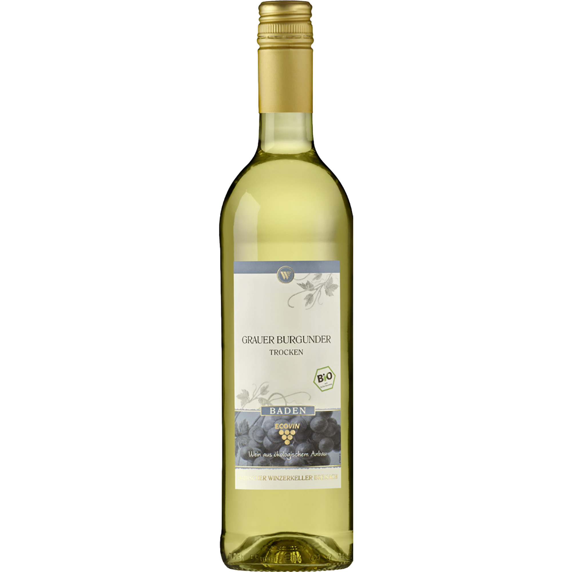 Eco Vin Grauer Burgunder Bio, Trocken, Baden, Baden, 2024, Weißwein