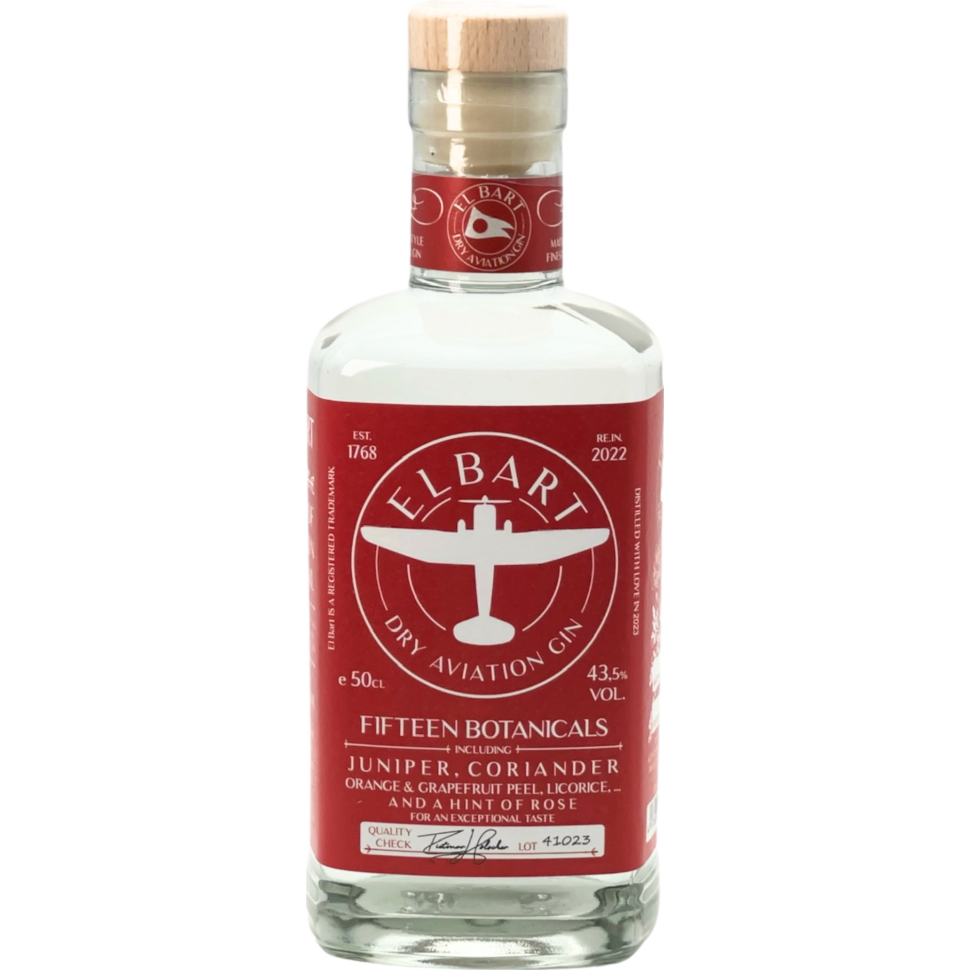El Bart Dry Aviation Gin, 43,5 % Vol., 0,5 L, Spirituosen