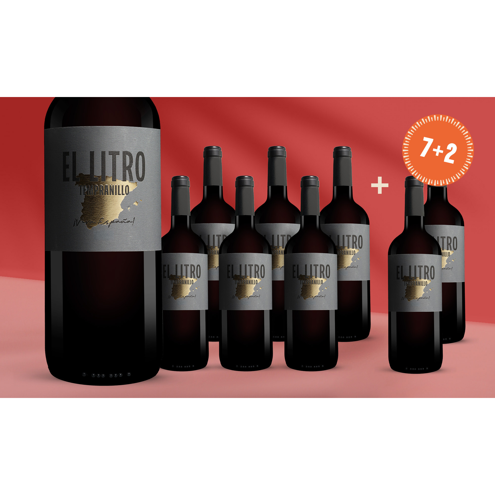 El Litro Tempranillo 2025 9L 13.5% Vol. Weinpaket aus Spanien