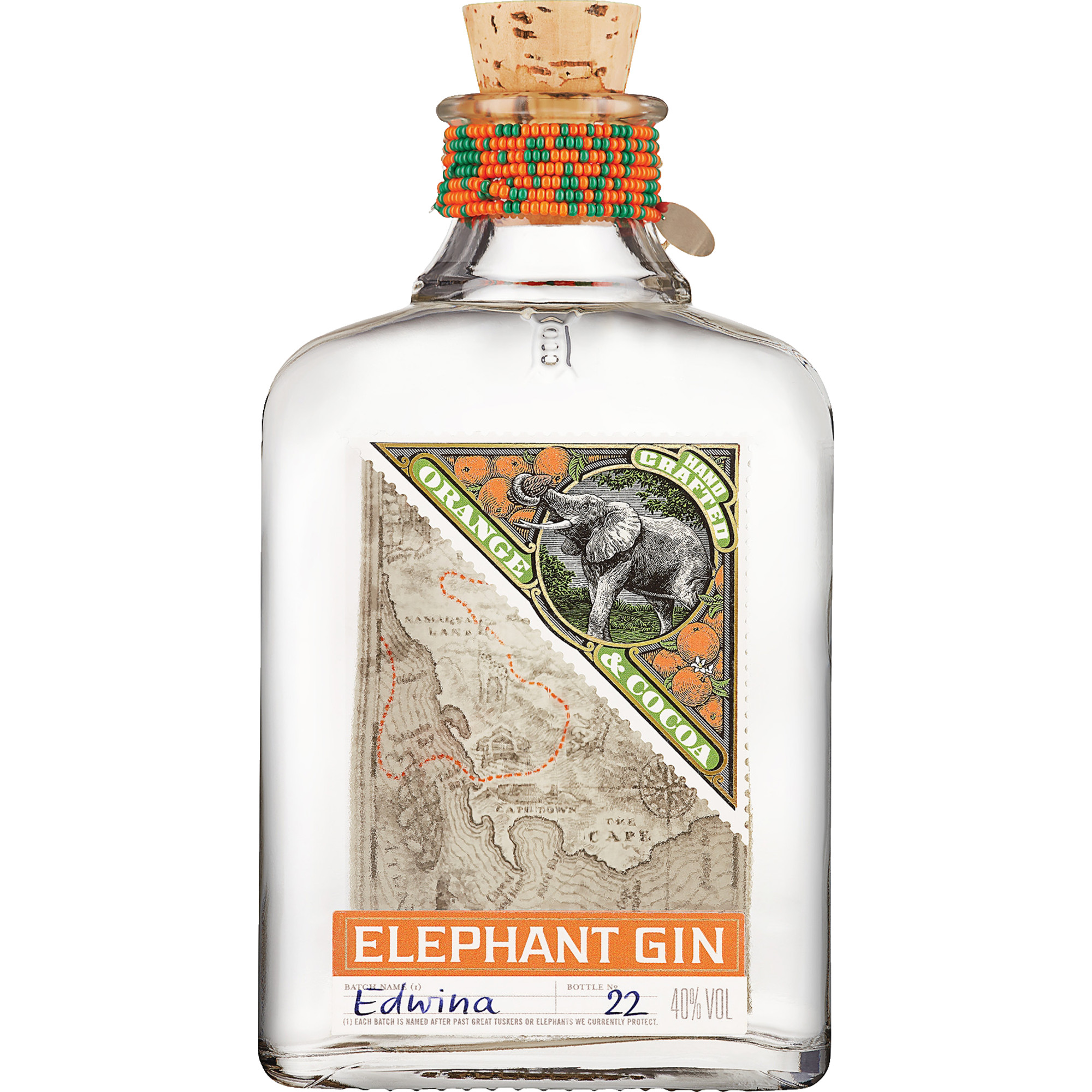 Elephant London Dry Gin Orange Cocoa, 0,5 L, 40% Vol., Spirituosen