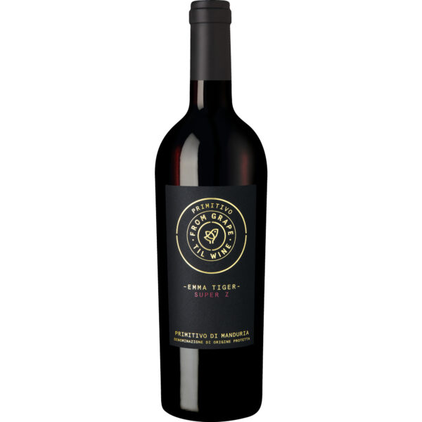 Emma Tiger Super Z Primitivo, Primitivo di Manduria DOP, Apulien, 2017, Rotwein