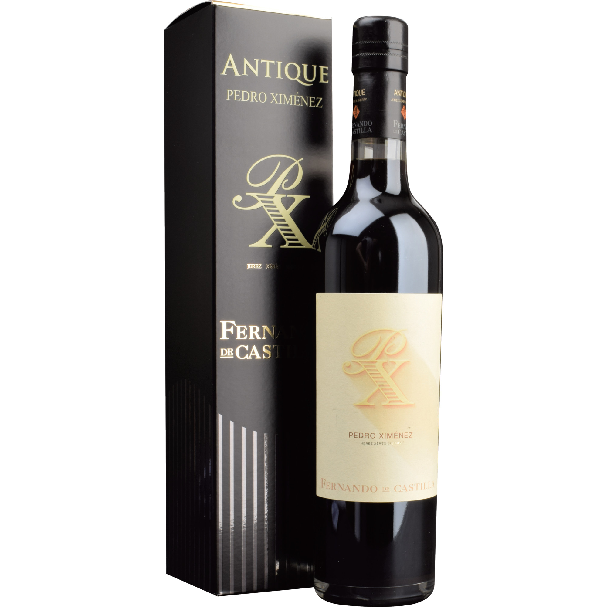 Fernando De Castilla Pedro Ximenez Antique, Jerez/Xerez/Sherry DO, 0,5 L, 15% Vol., Etui, Andalusien, Spirituosen