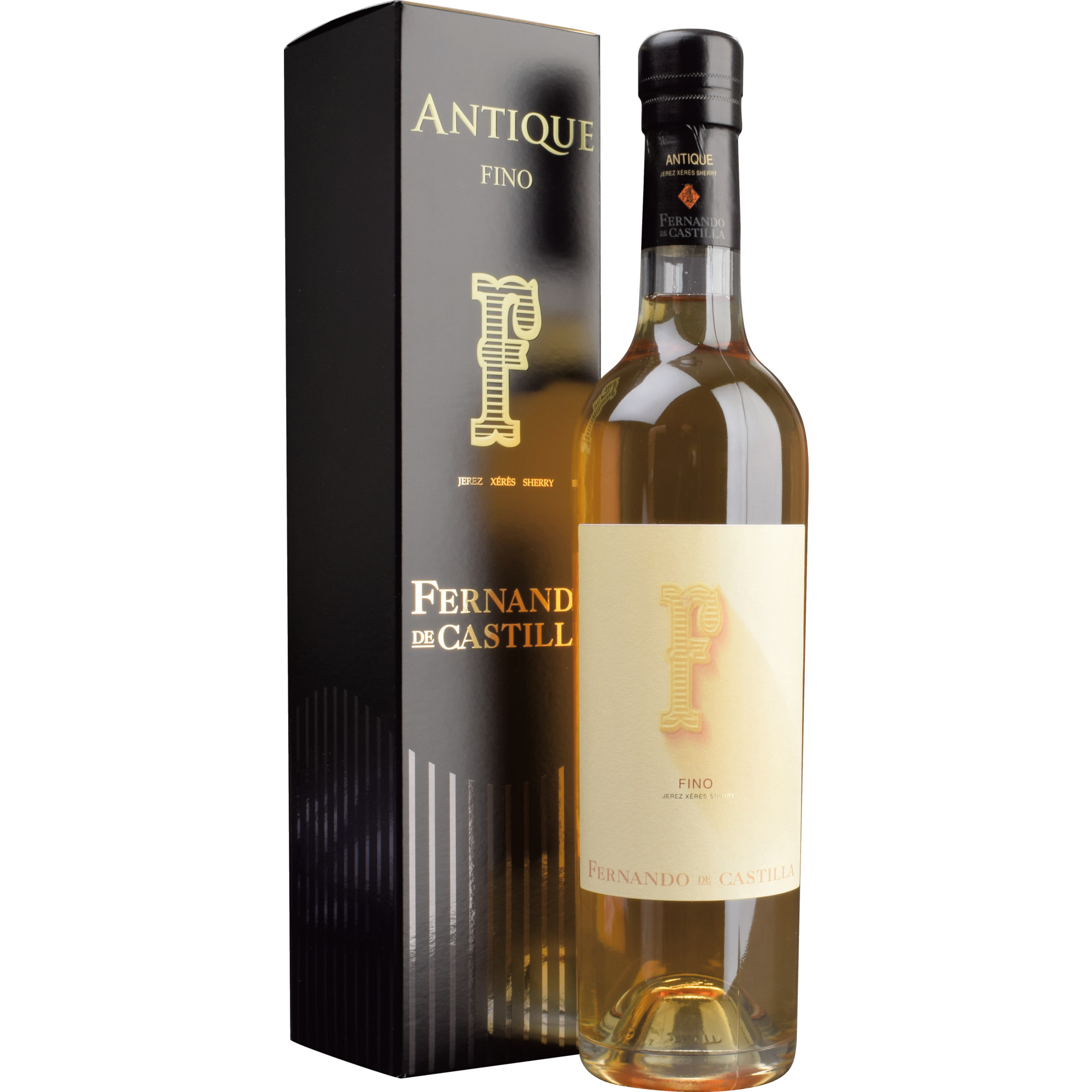 Fernando De Castilla Sherry Fino Antique, Jerez/Xerez/Sherry DO, 0,5 L, 17% Vol., Etui, Andalusien, Spirituosen