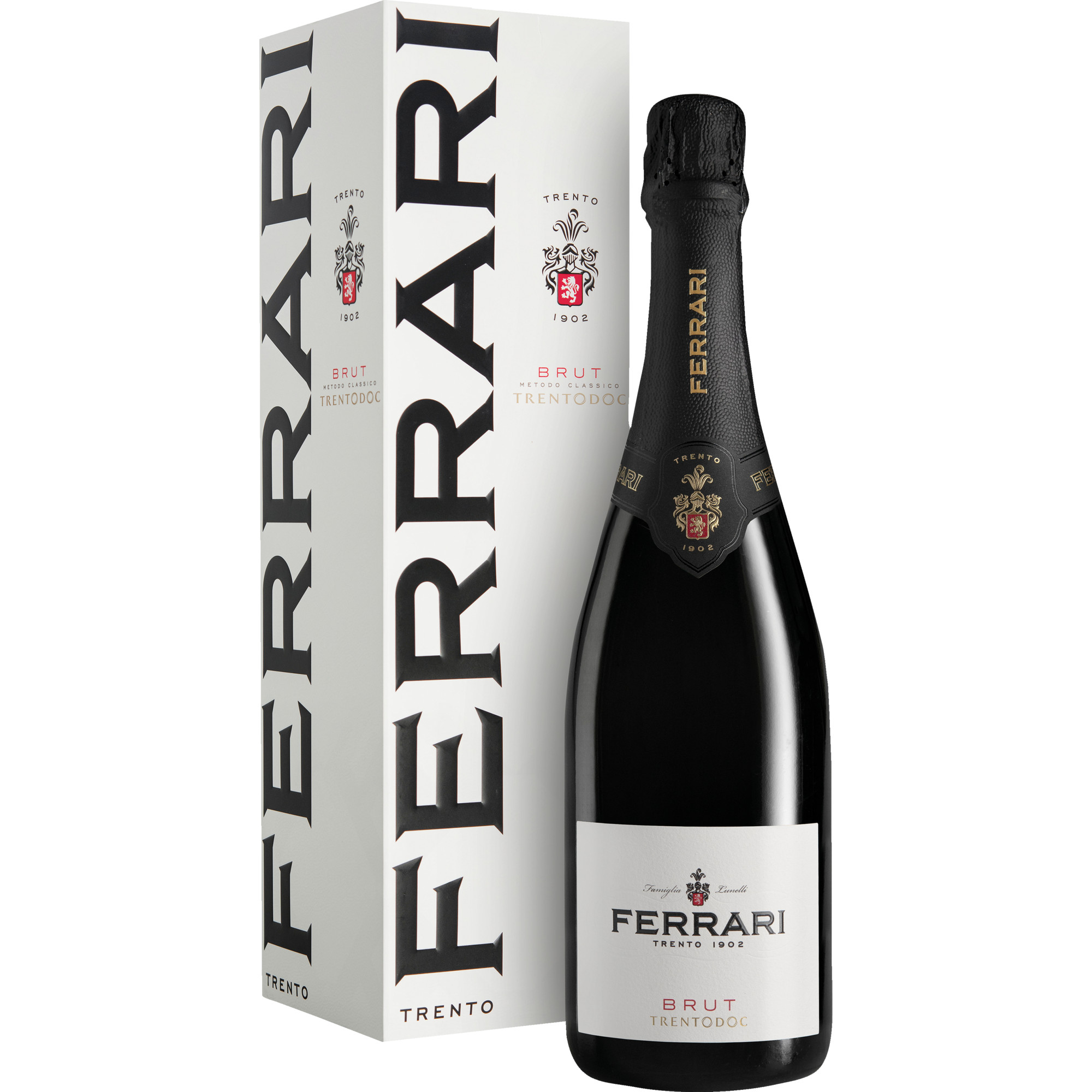 Ferrari Brut, Trento DOC, im Geschenkkarton, Metodo Classico, Trentino, Schaumwein