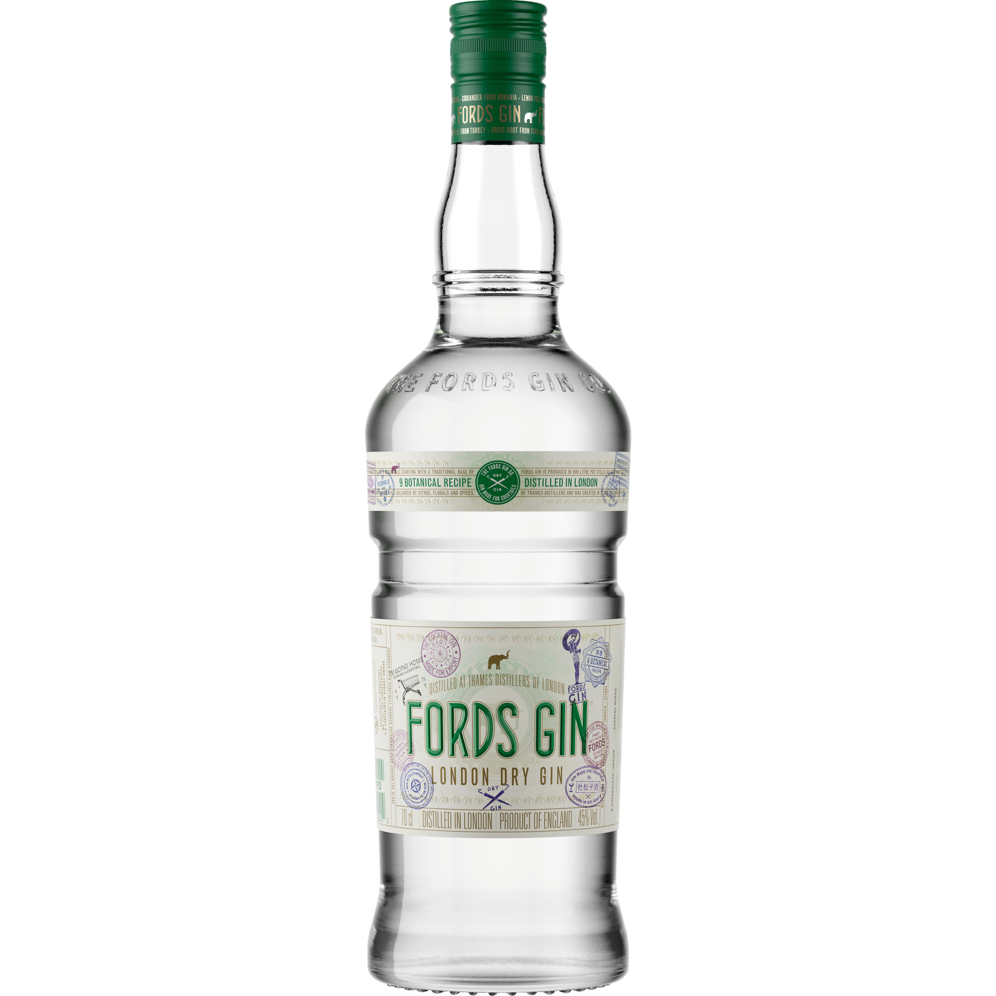 Fords Gin, 0,7 L, 45% Vol., England, Spirituosen