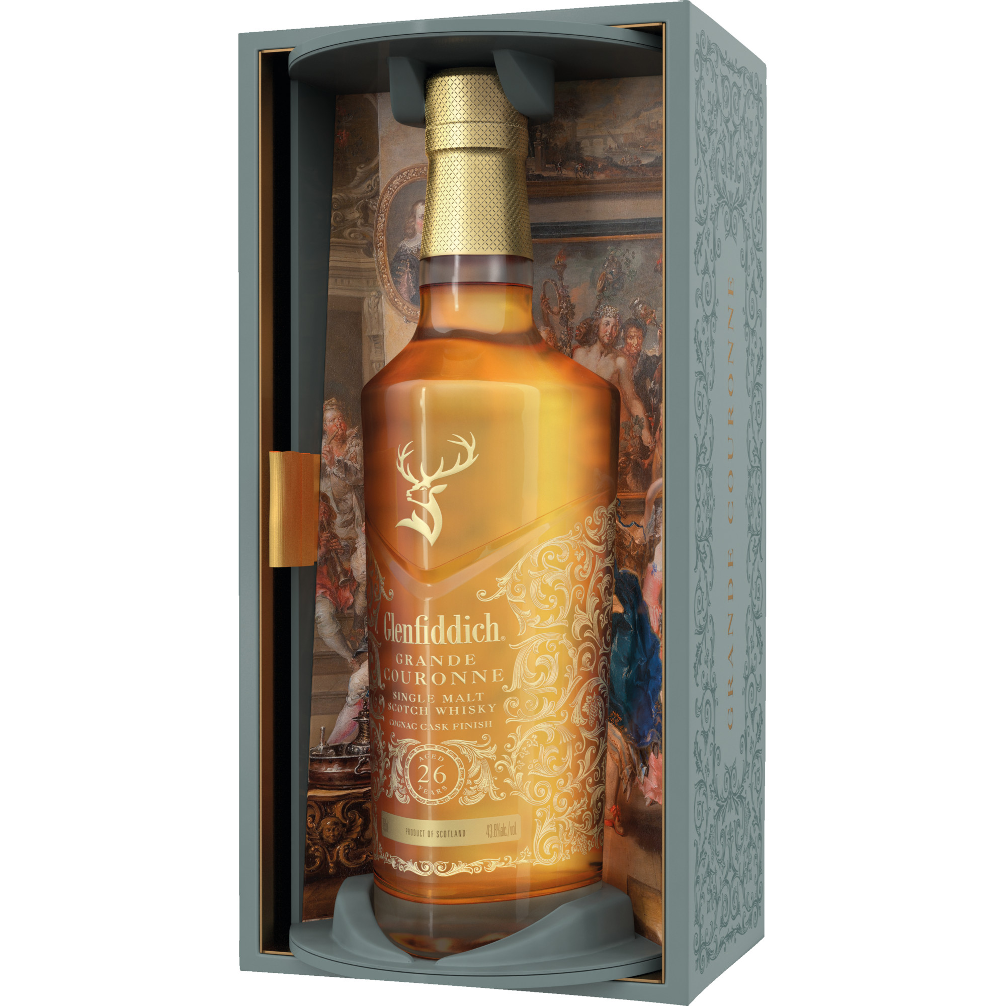 Glenfiddich 26Y Grande Couronne Single Malt Whisky, 0,7L, 43,8% Vol., Schottland, Spirituosen