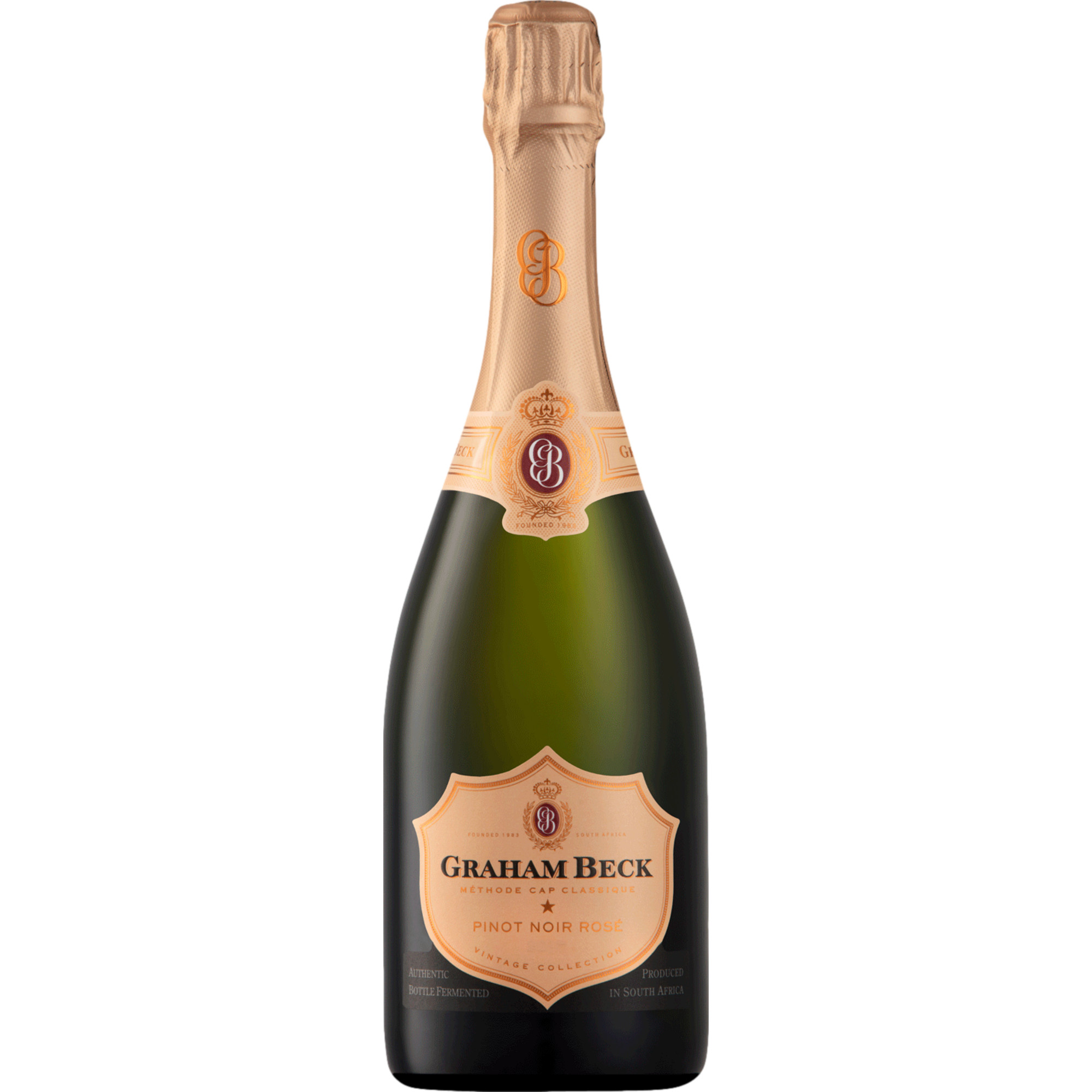 Graham Beck Cap Classique Pinot Noir Rosé, Brut, WO Western Cape, Western Cape, 2019, Schaumwein