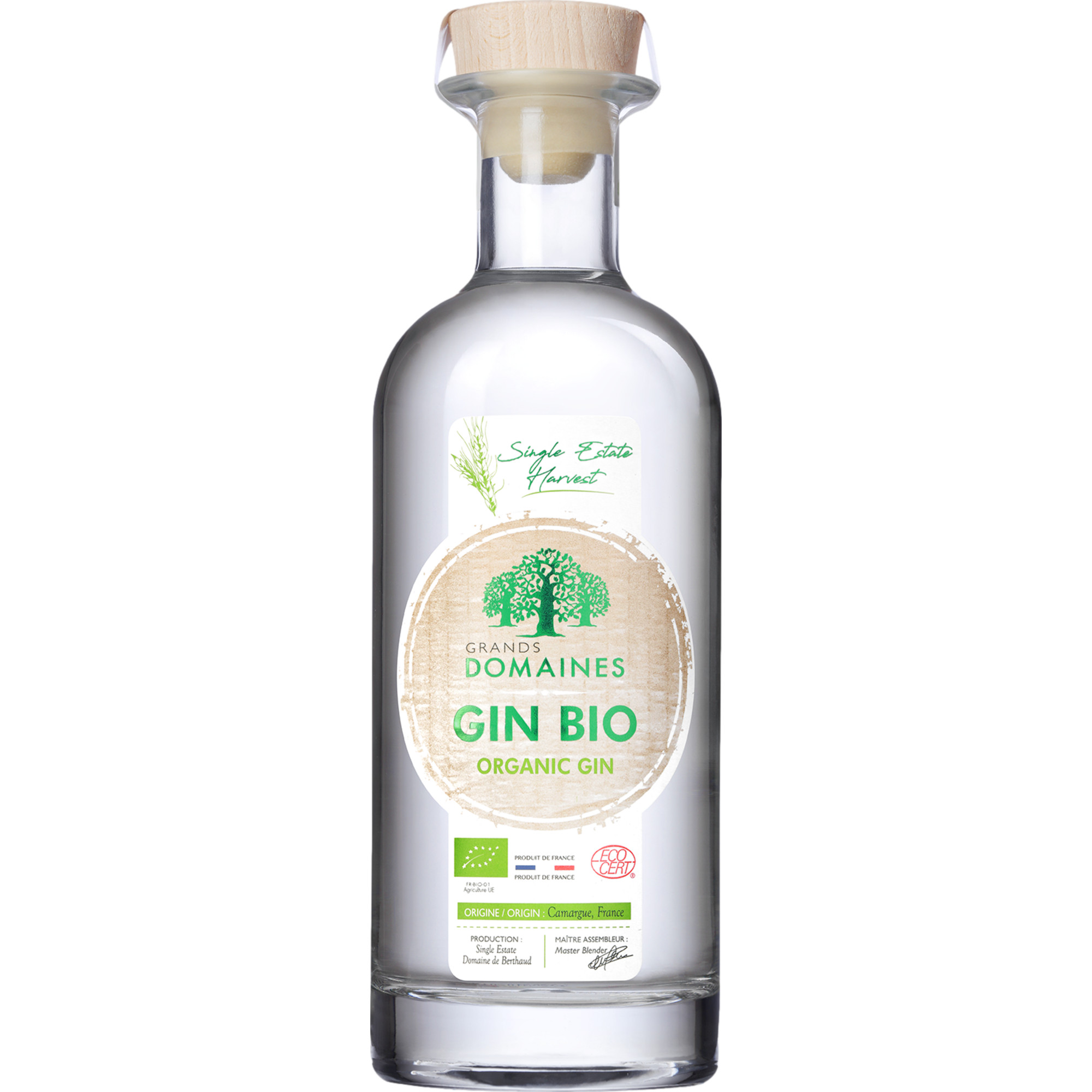 Grands Domaines Gin Bio, Frankreich, 0,7 L, 40% Vol., Cognac, Spirituosen