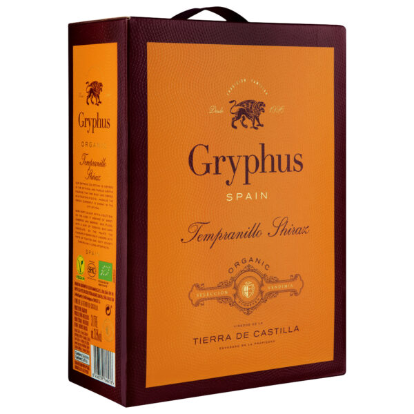 Gryphus Tempranillo Shiraz, Vino de la Tierra de Castilla, Bag-in-Box, 3 L, Vino de la Tierra de Castilla, Rotwein
