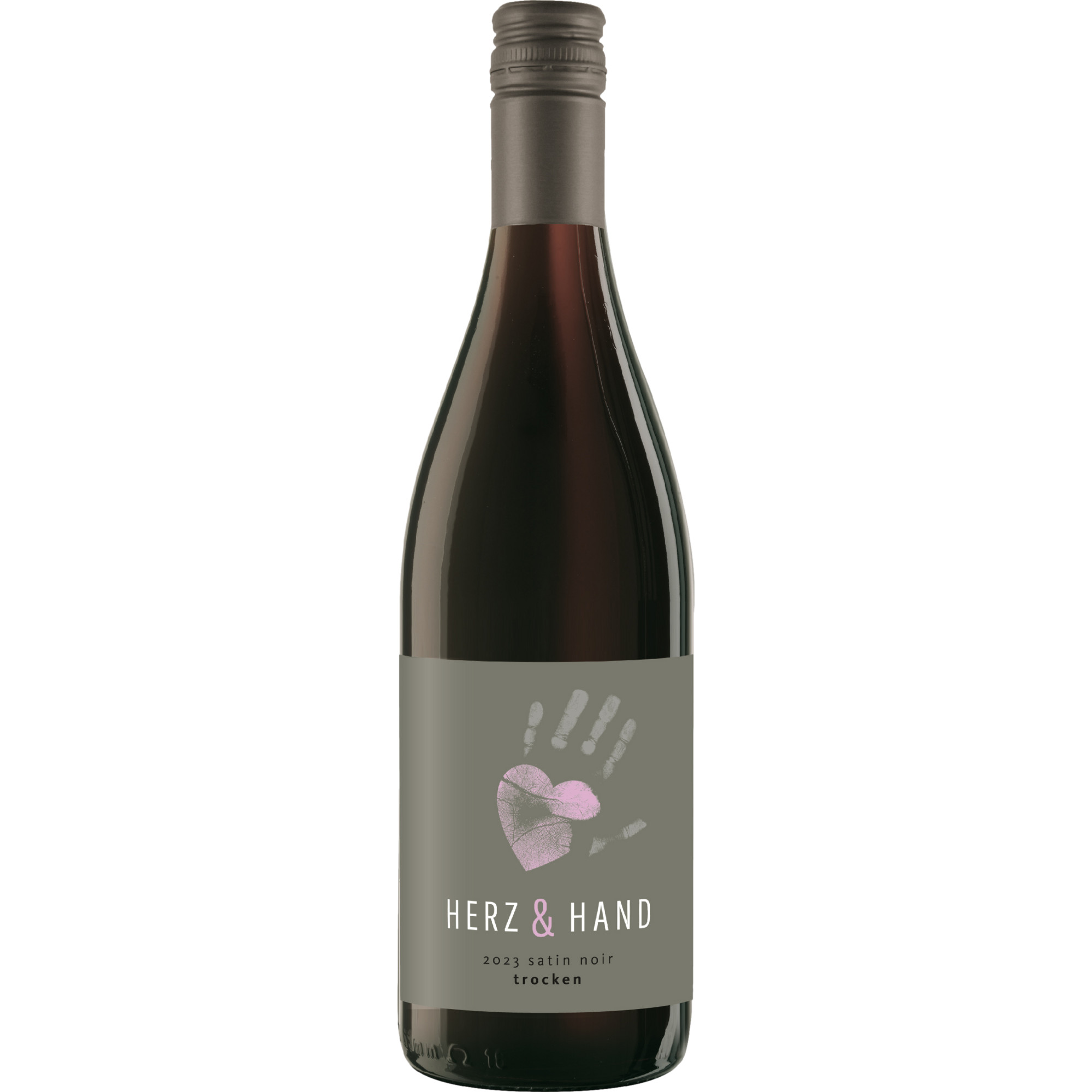 Herz & Hand Satin Noir, Trocken, Baden, Baden, 2025, Rotwein
