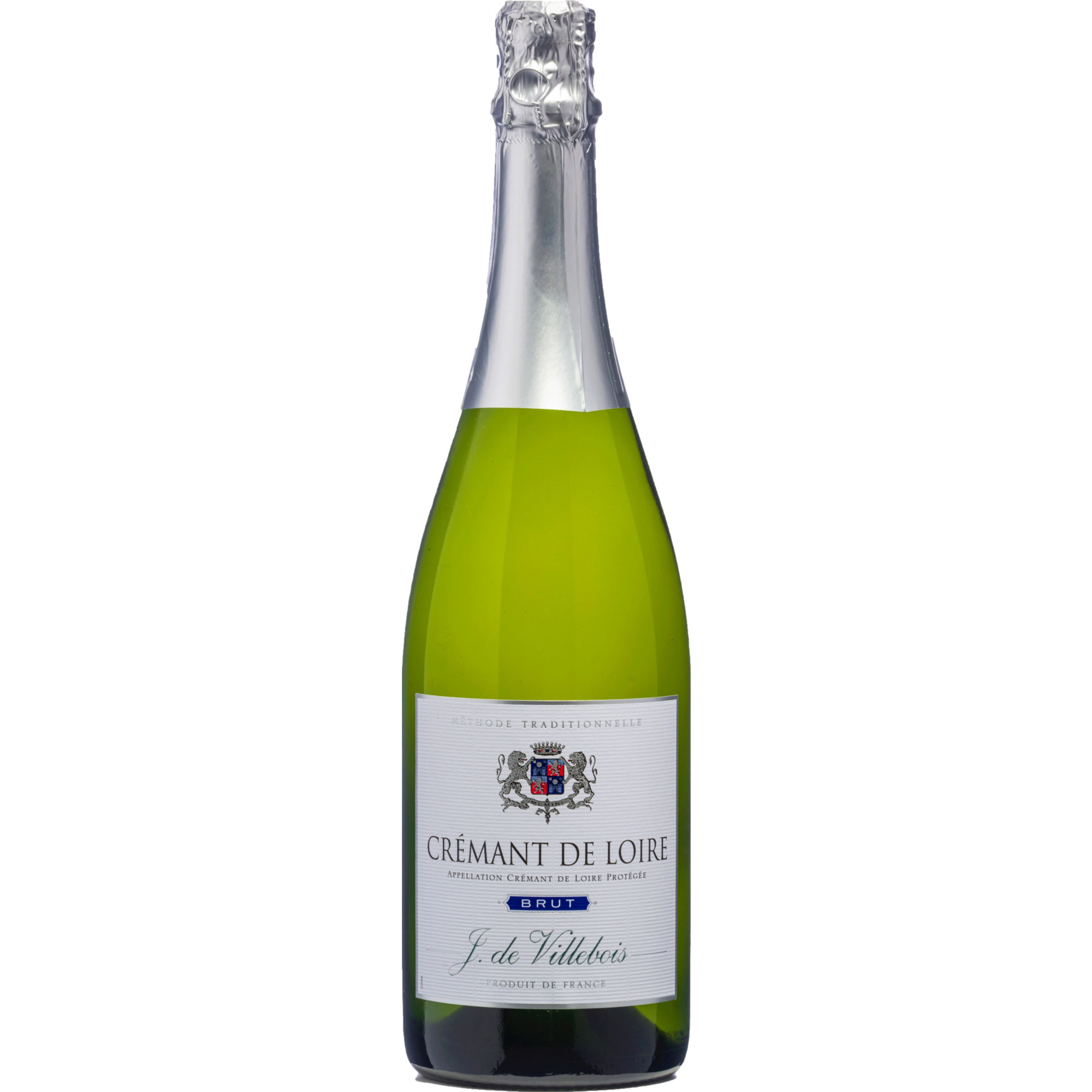 J. de Villebois Crémant de Loire, Brut, Crémant de Loire AOP, Loire, Schaumwein