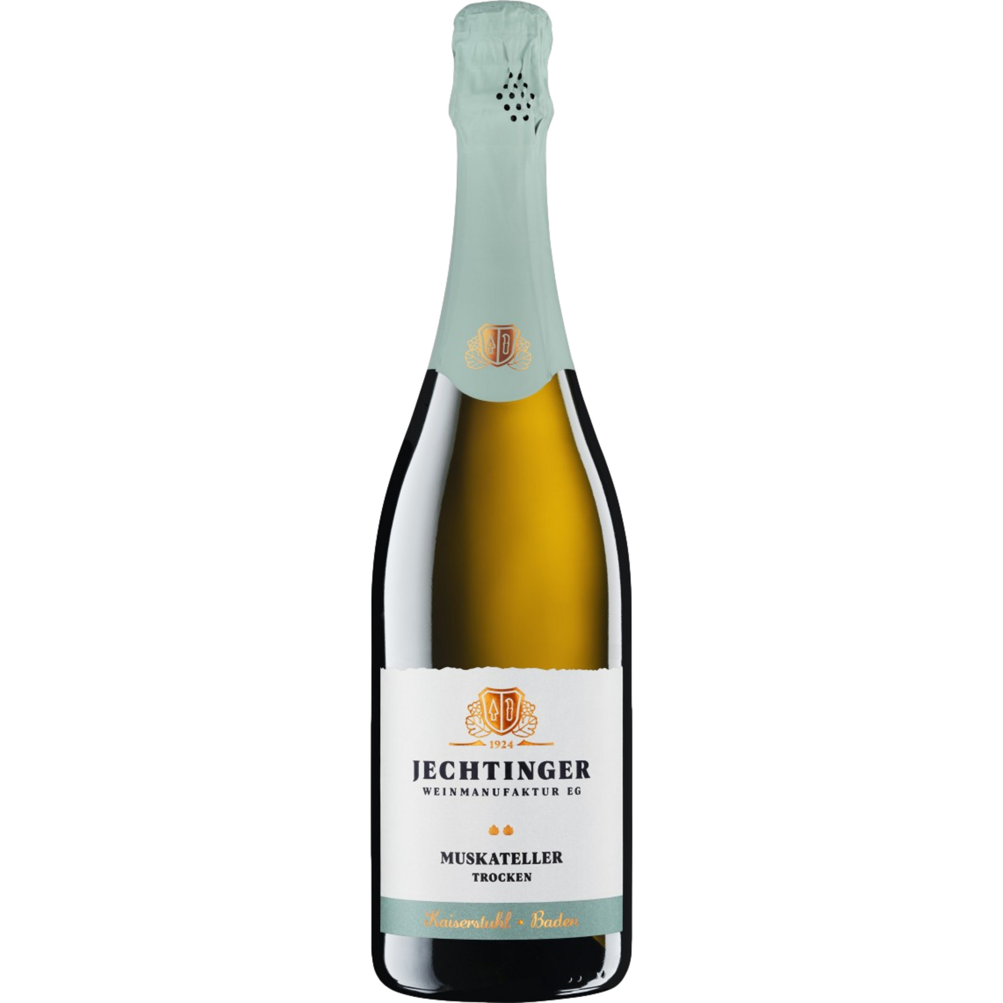 Jechtinger Muskateller Sekt, Trocken, Baden, Baden, 2023, Schaumwein