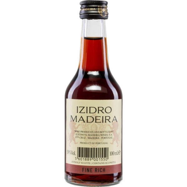 Justino's Fine Rich 3 Years Old Miniatur, Madeira DOC, 0,1 L, 19% Vol., Madeira, Likörwein
