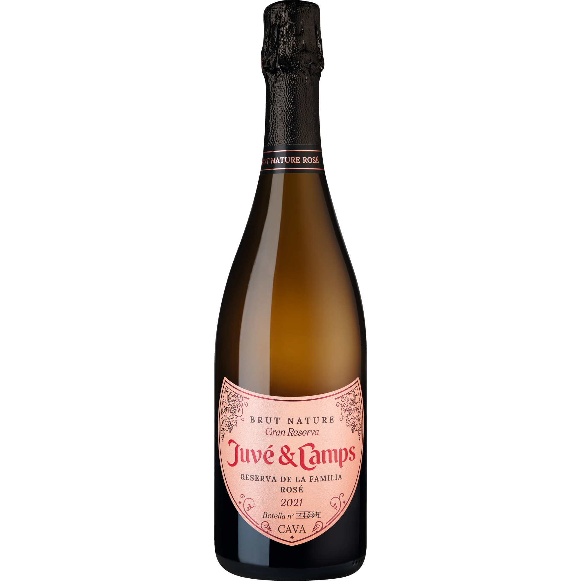 Juvé & Camps Reserva de la Fam. Rosé Gran Reserva, Brut Nature, Cava DO in Geschenkverpackung, Katalonien, 2021, Schaumwein
