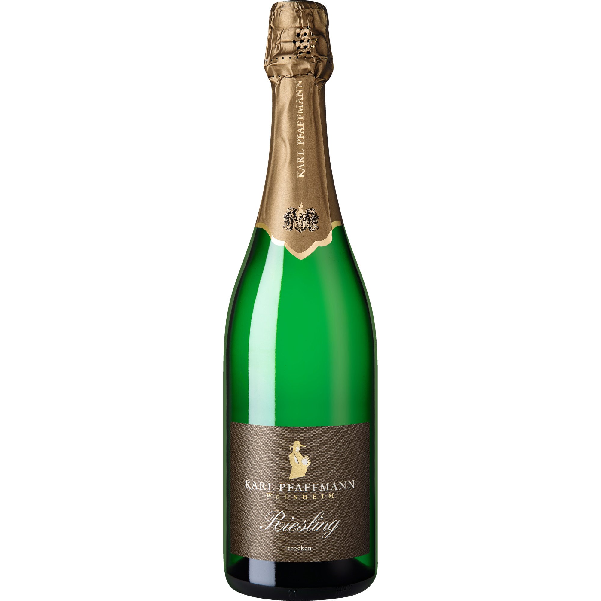 Karl Pfaffmann Riesling Sekt, Trocken, Deutscher Sekt, Deutscher Sekt, 2023, Schaumwein