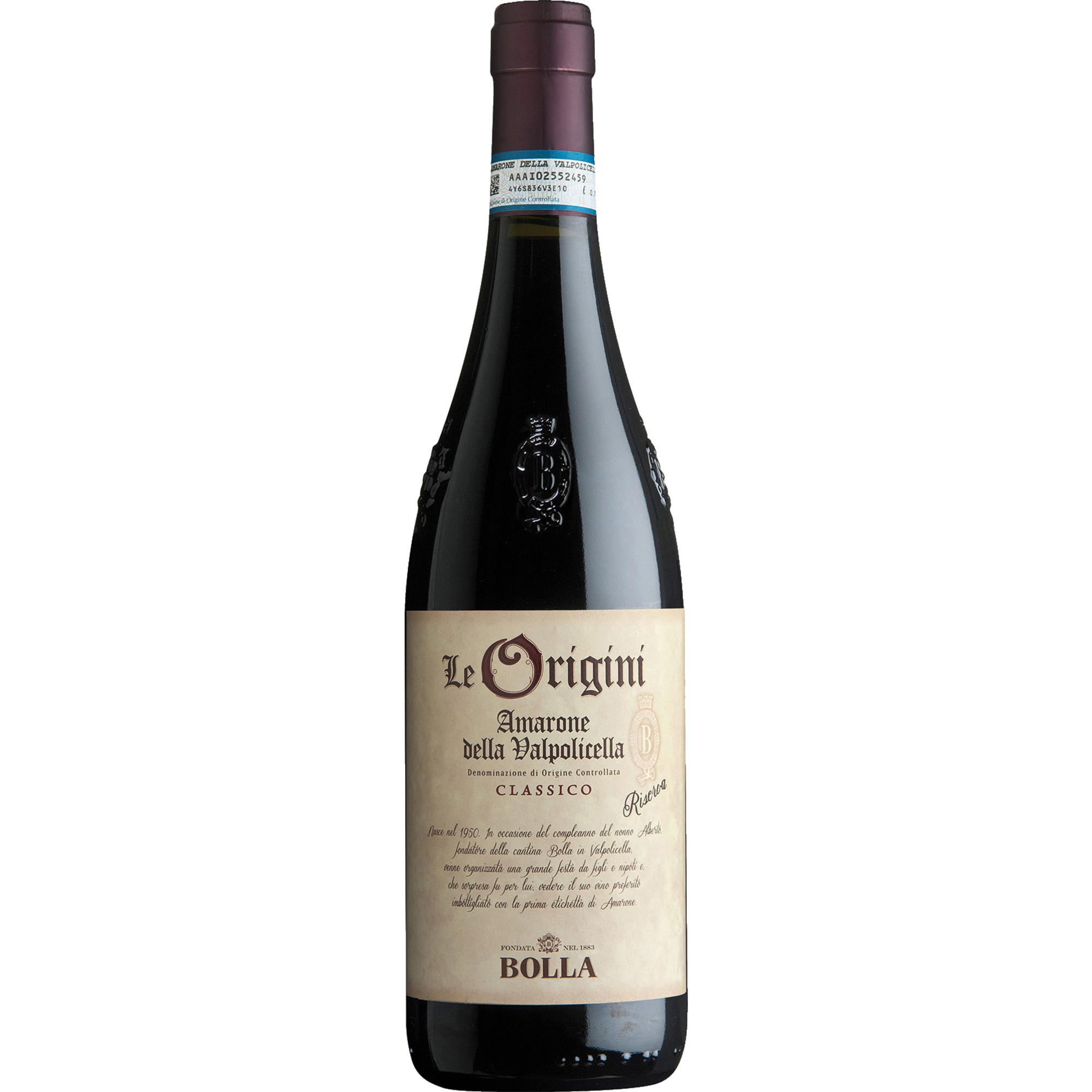 Le Origini, Amarone della Valpolicella Classico Riserva DOCG, Venetien, 2019, Rotwein