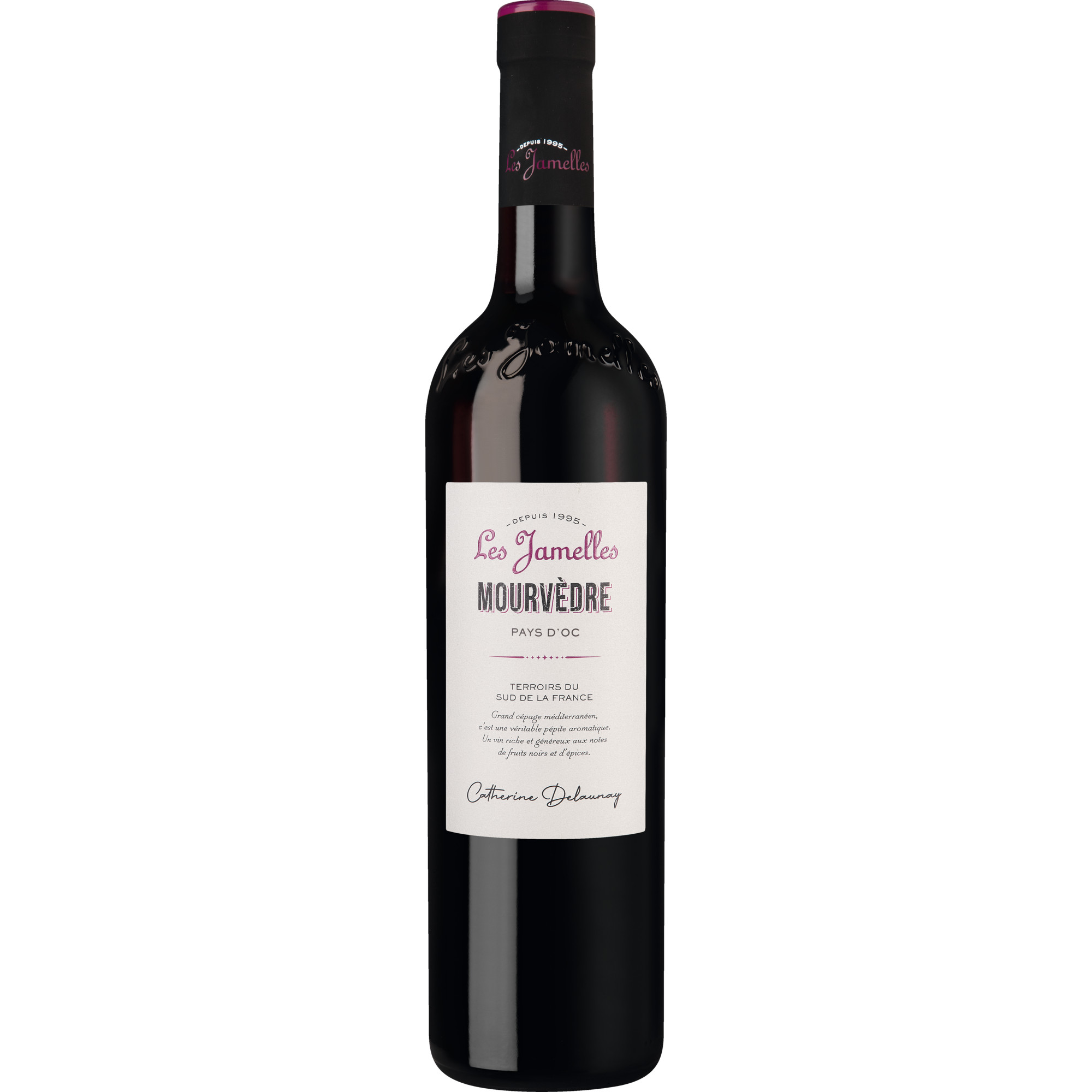 Les Jamelles Mourvèdre Rouge, Pays d'Oc IGP, Languedoc-Roussillon, 2022, Rotwein