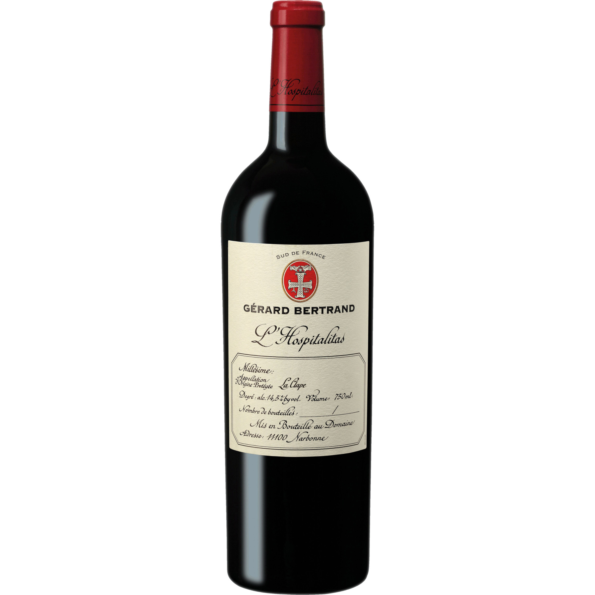 L'Hospitalitas, La Clape AOP, Languedoc-Roussillon, 2022, Rotwein