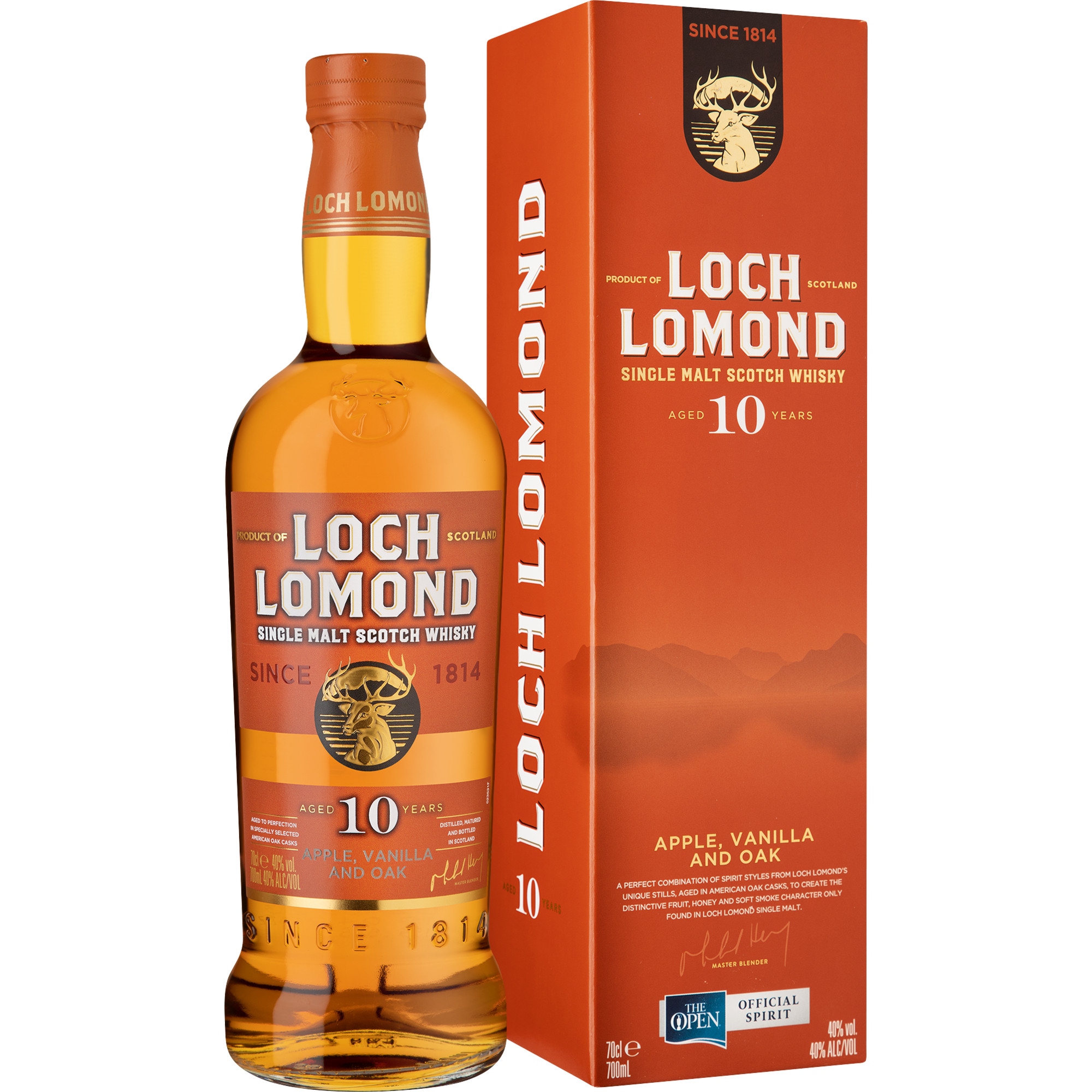 Loch Lomond 10 Years Single Malt Whisky, Schottland, 0,7 L, 40% Vol., Schottland, Spirituosen