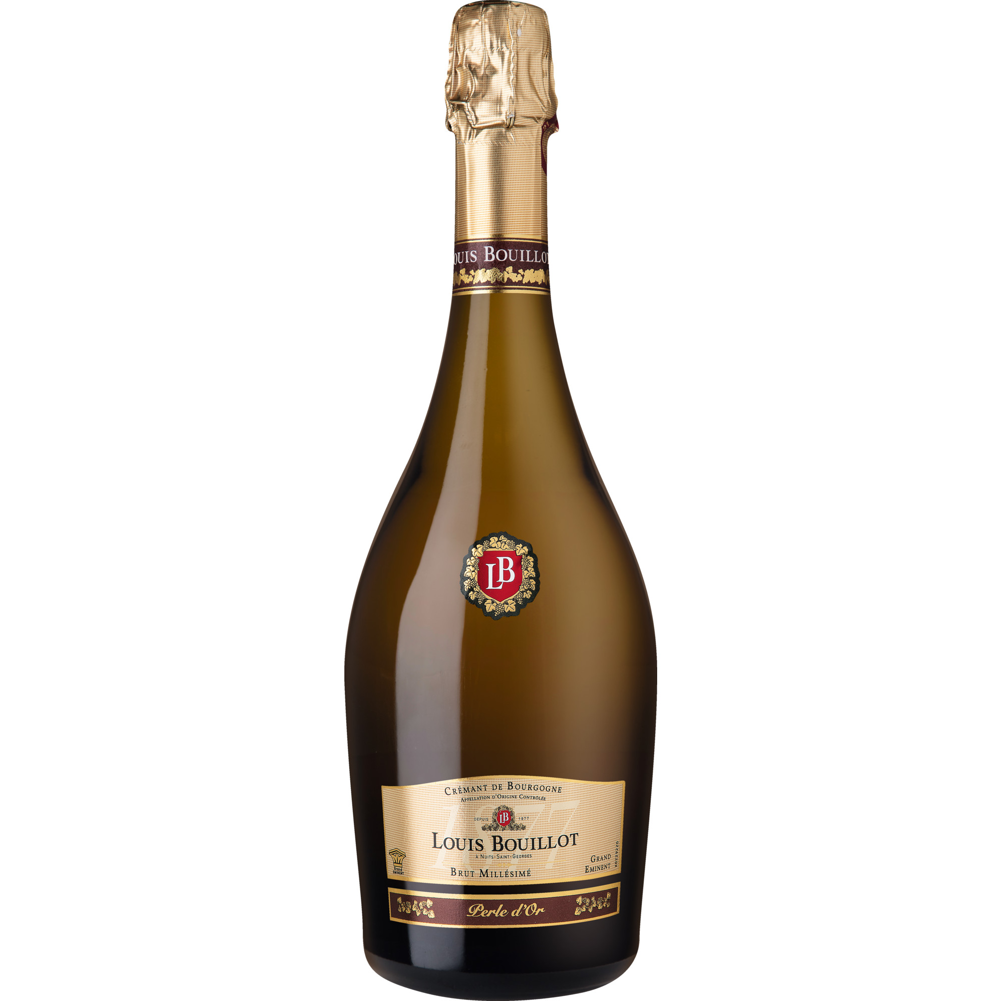 Louis Bouillot Perle d'Or Grand Eminent, Brut, Crémant de Bourgogne AOP, Burgund, 2019, Schaumwein