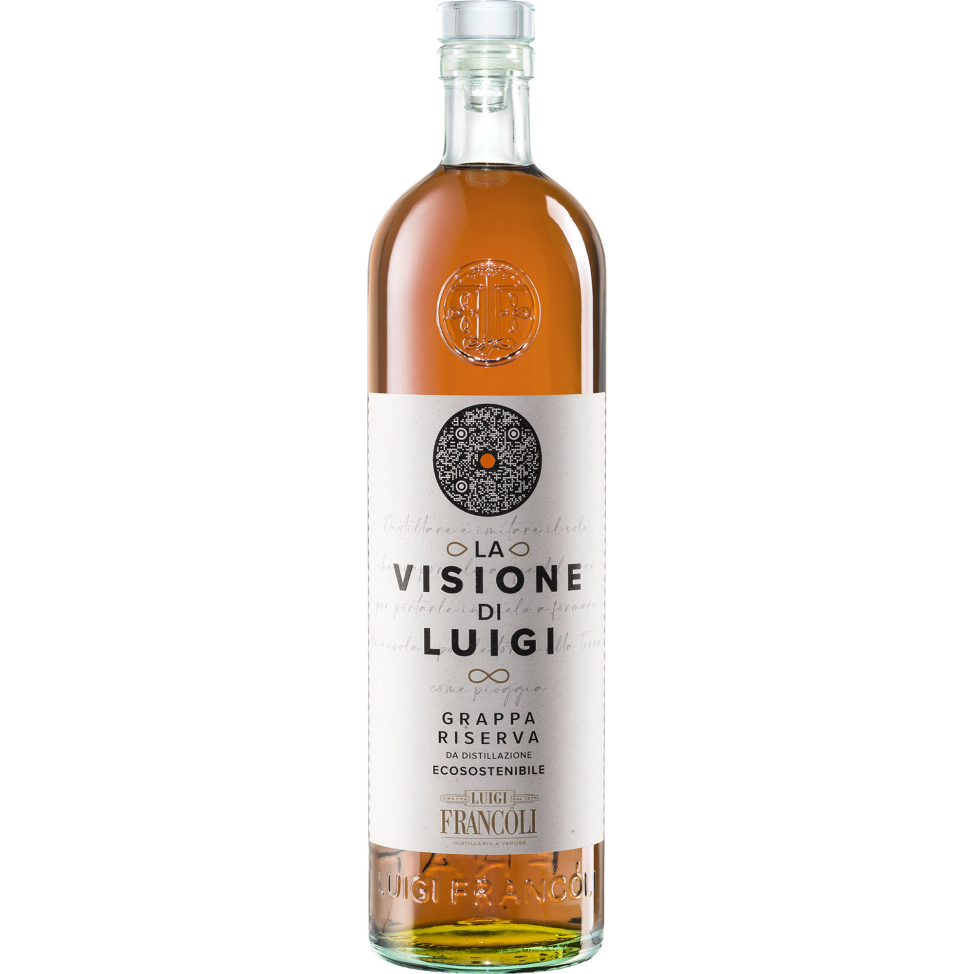 Luigi Francoli Grappa La Visione di Luigi Riserva, Italien, 0,5 L, 40% Vol., Spirituosen