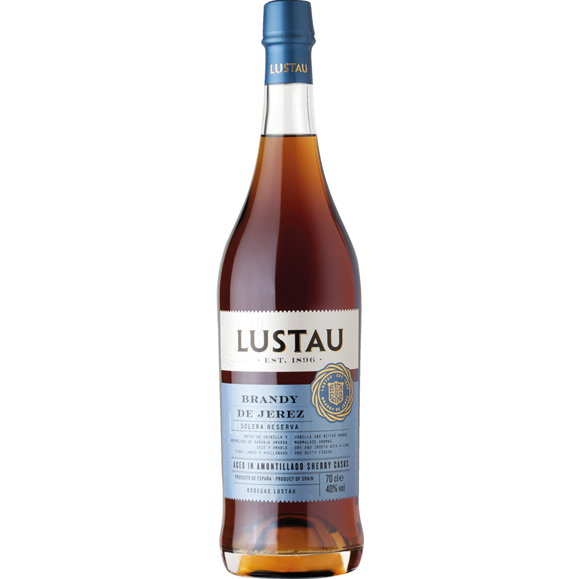 Lustau Brandy Reserva, 0,7 L, 40 Vol. %, Andalusien, Spirituosen