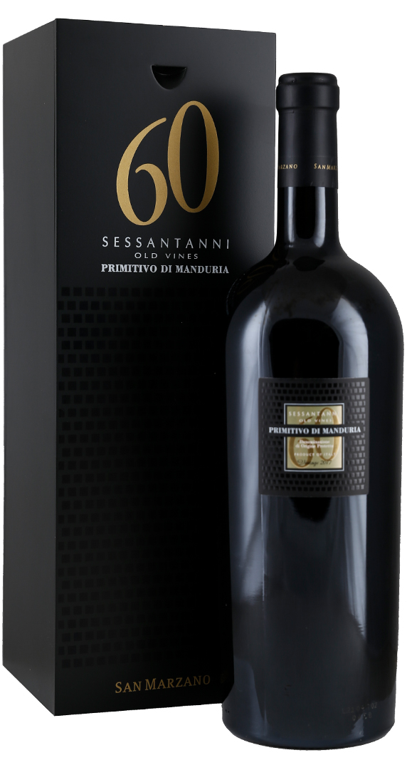 Magnum (1,5 L) San Marzano Sessantanni 60 anni Primitivo di Manduria 2020 in 1er OHK