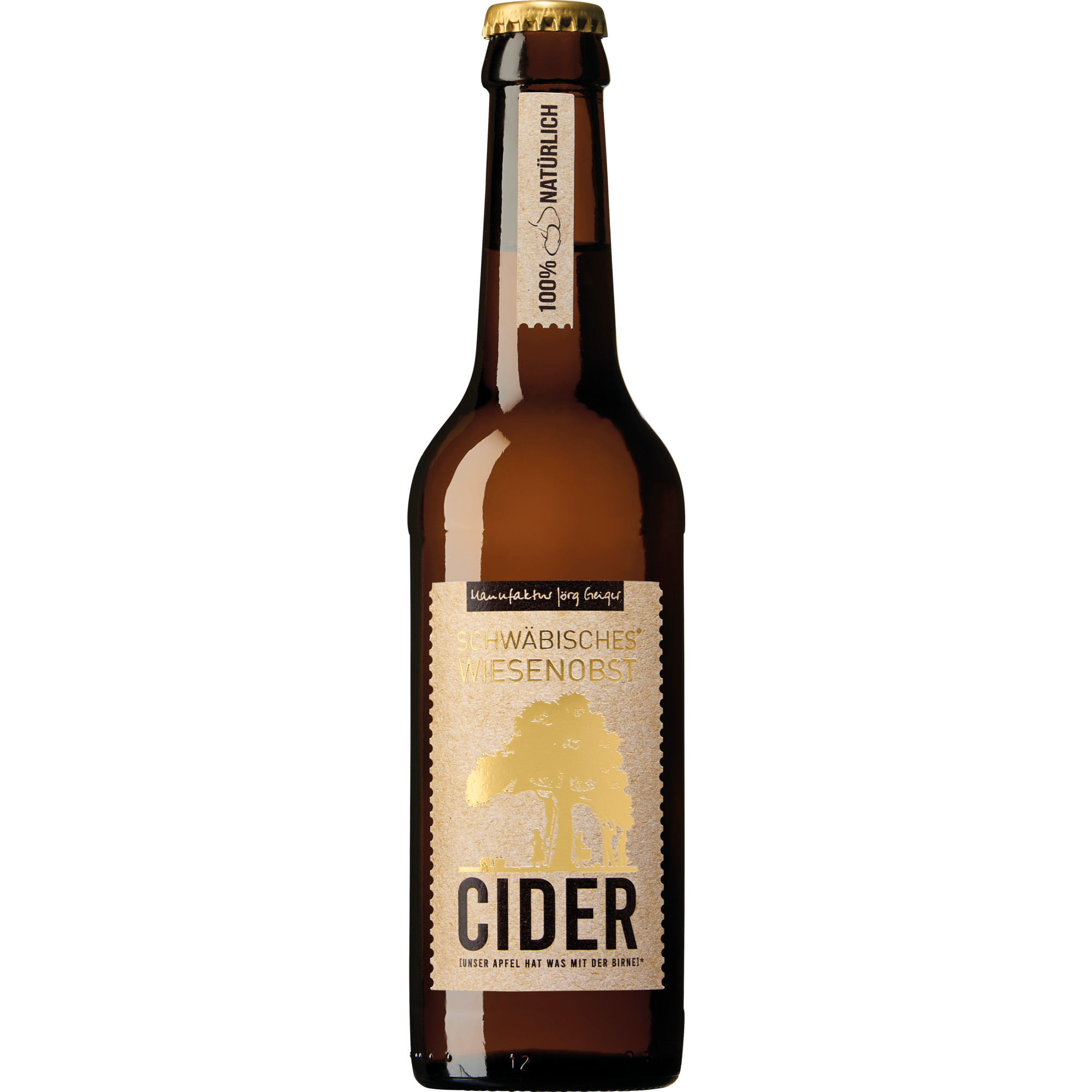 Manufaktur Jörg Geiger WiesenObst Cider Bio, 0,33 L, Württemberg, Perlwein / Secco