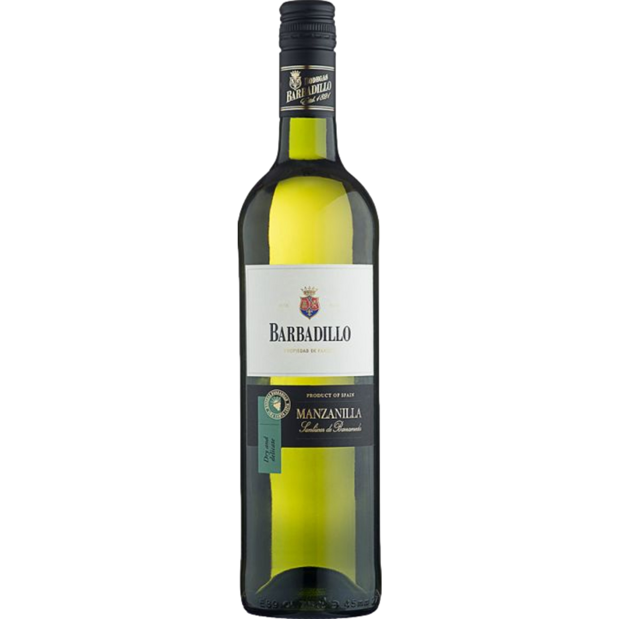 Manzanilla Barbadillo Extra Dry Sherry, Jerez-Xérès-Sherry DO, 0,75L, 15% Vol., Sherry/Jerez, Spirituosen