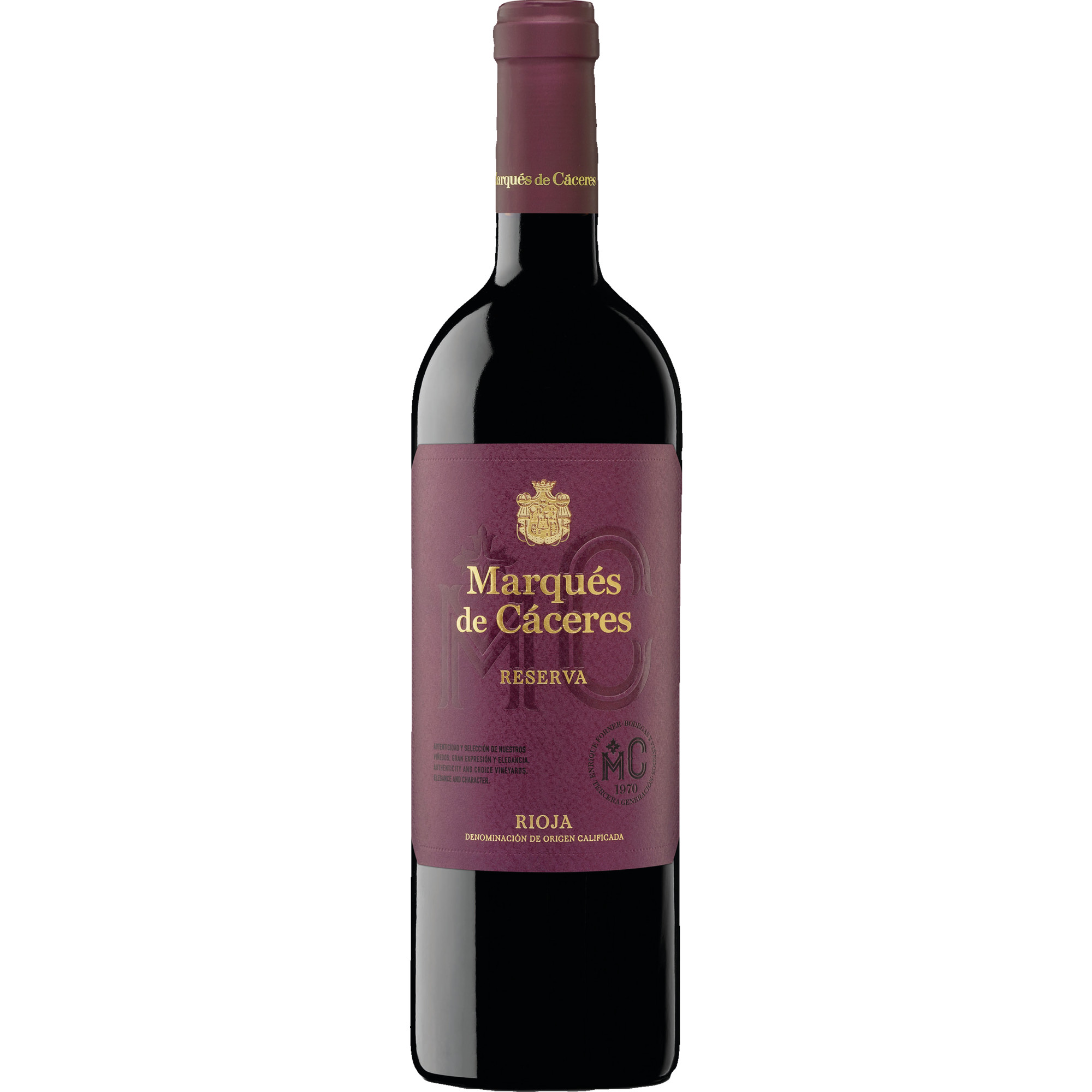 Marqués de Cáceres Rioja Reserva, Rioja DOCa, Rioja, 2019, Rotwein