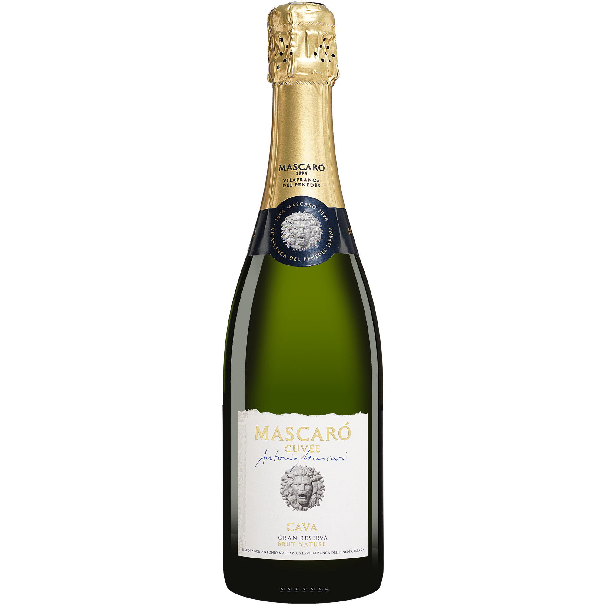Mascaró Cava »Cuvée Antonio Mascaró« Gran Reserva Brut Nature 2018 0.75L 12% Vol. Sehr Trocken aus Spanien