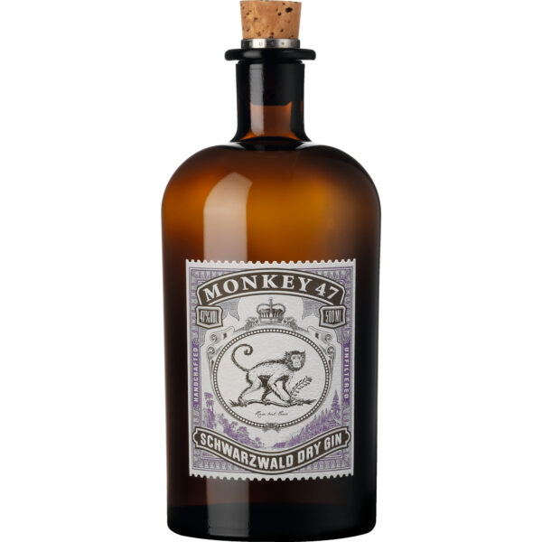 Monkey 47 Schwarzwald Dry Gin, 0,5 L, 47% Vol., Spirituosen