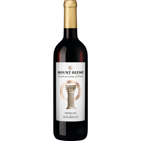 Mount Olymp Merlot-Mavroudi, Wein aus Griechenland, Peloponnes, 2025, Rotwein
