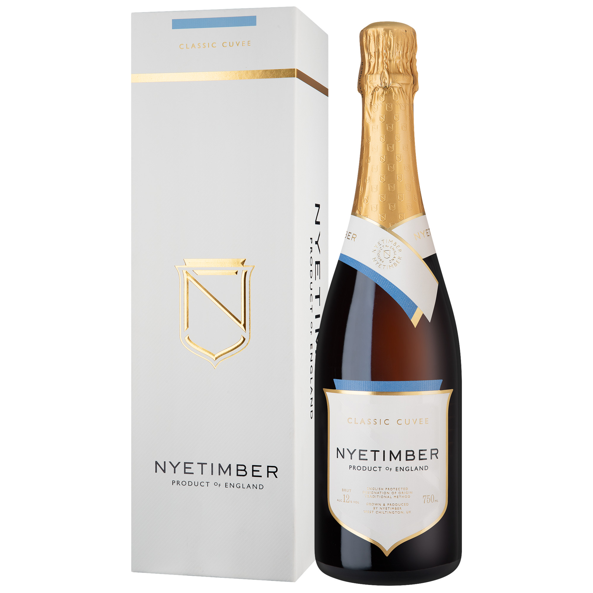 Nyetimber Classic Cuvée Brut, England PDO, Traditional Method,Geschenkverpackung, England, Schaumwein