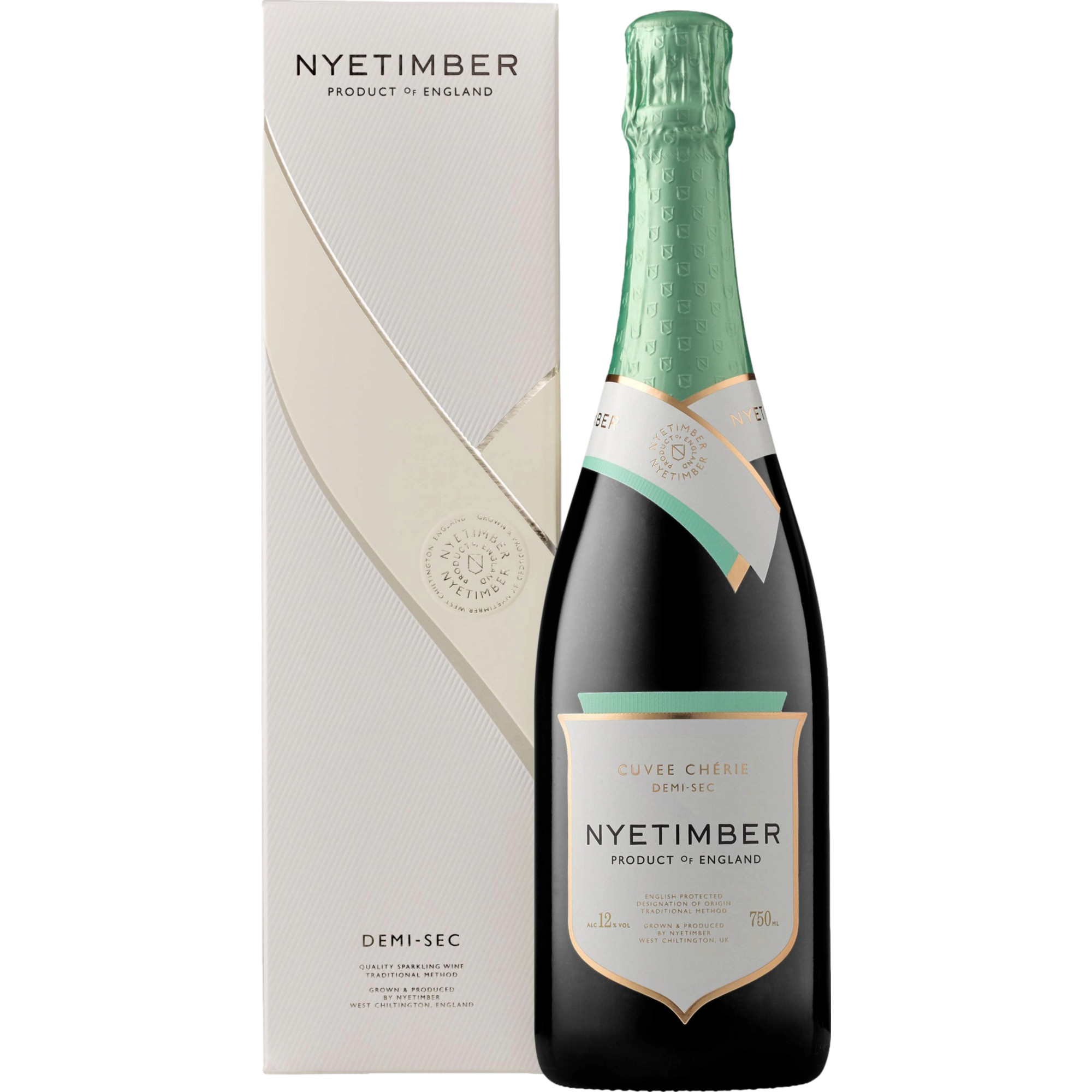 Nyetimber Cuvée Chérie Demi-Sec, England PDO, Traditional Method,Geschenkverpackung, Sussex, Schaumwein
