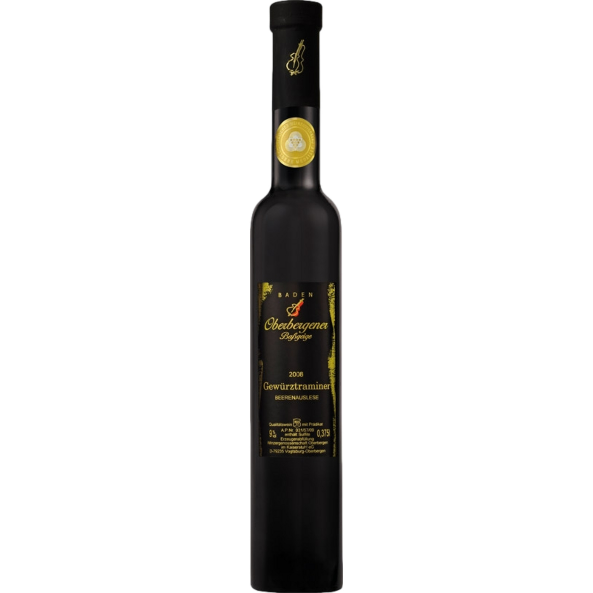 Oberbergener Baßgeige Gewürztraminer Beerenauslese, Edelsüß, Baden, 0,375L, Baden, 2018, Weißwein