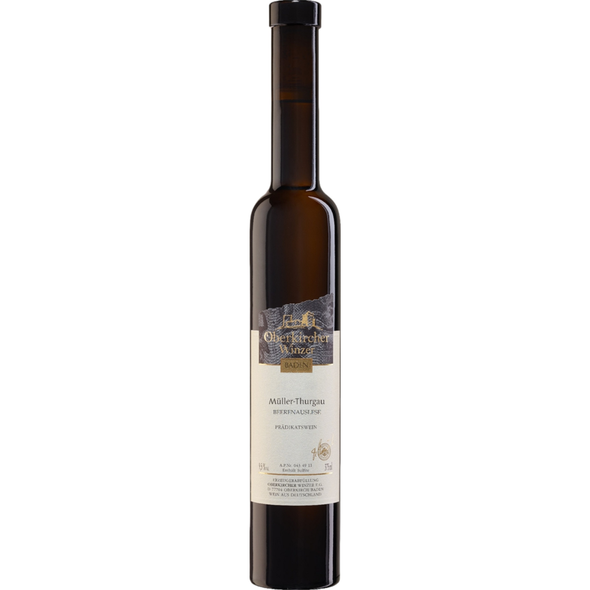 Oberkircher Müller Thurgau Beerenauslese, Edelsüß, Baden, 0,375 L, Baden, 2018, Weißwein