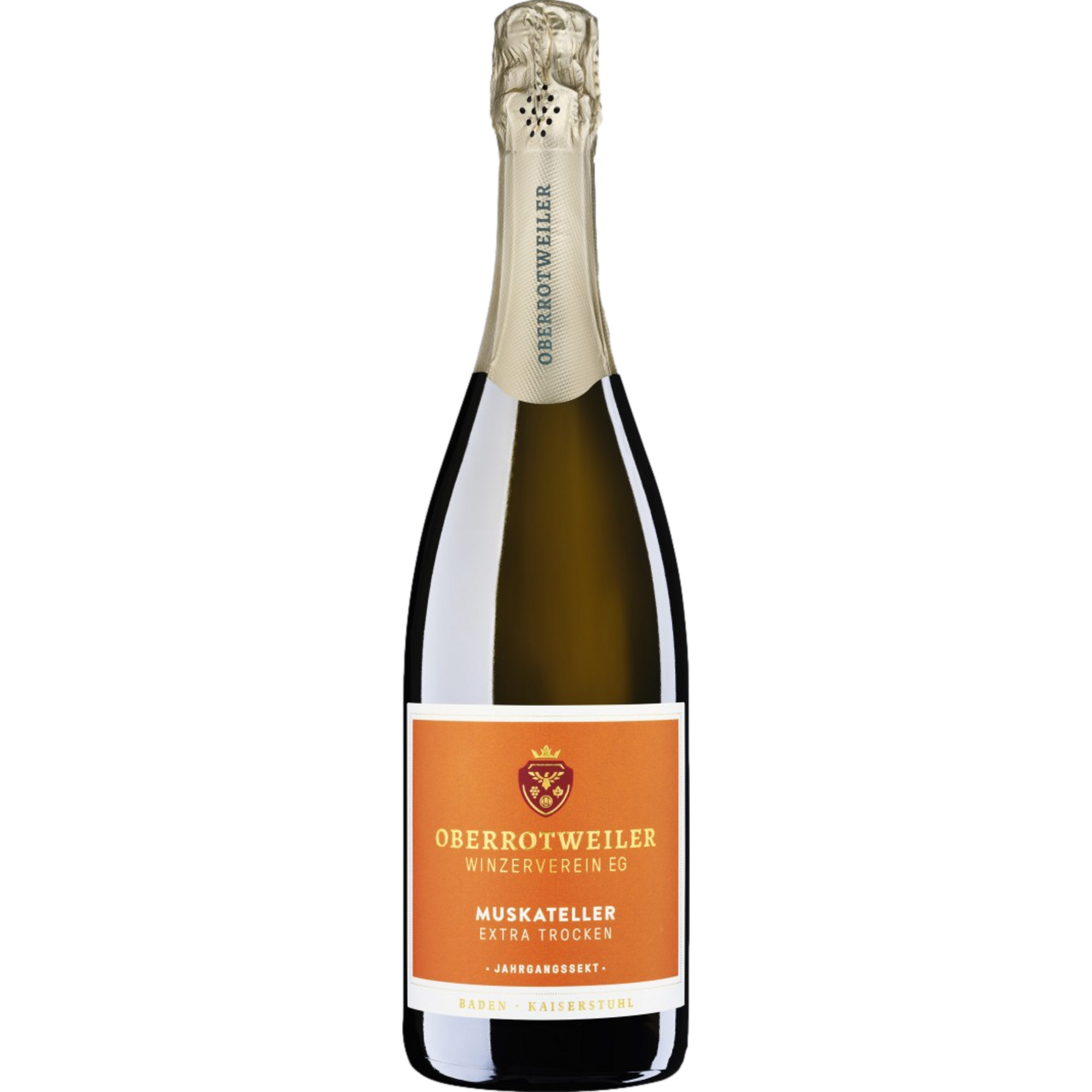 Oberrotweiler Muskateller Sekt, Extra Trocken, Baden, Baden, 2023, Schaumwein