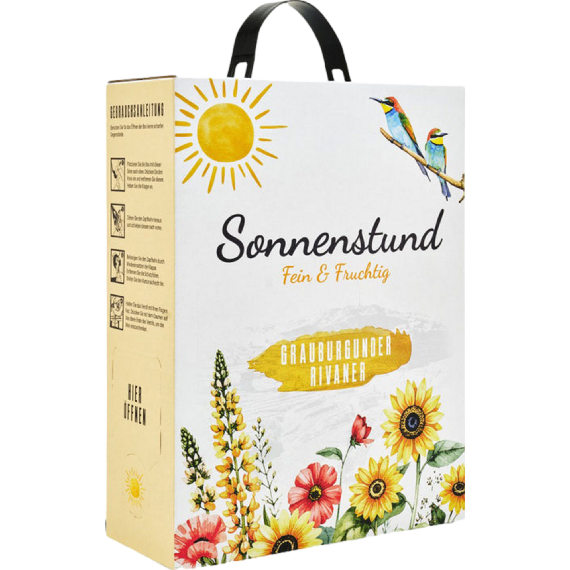 Oberrotweiler Sonnenstund Grauburgunder & Rivaner, Feinfruchtig, Baden, Bag in Box, 3,0 L, Baden, 2025, Weißwein